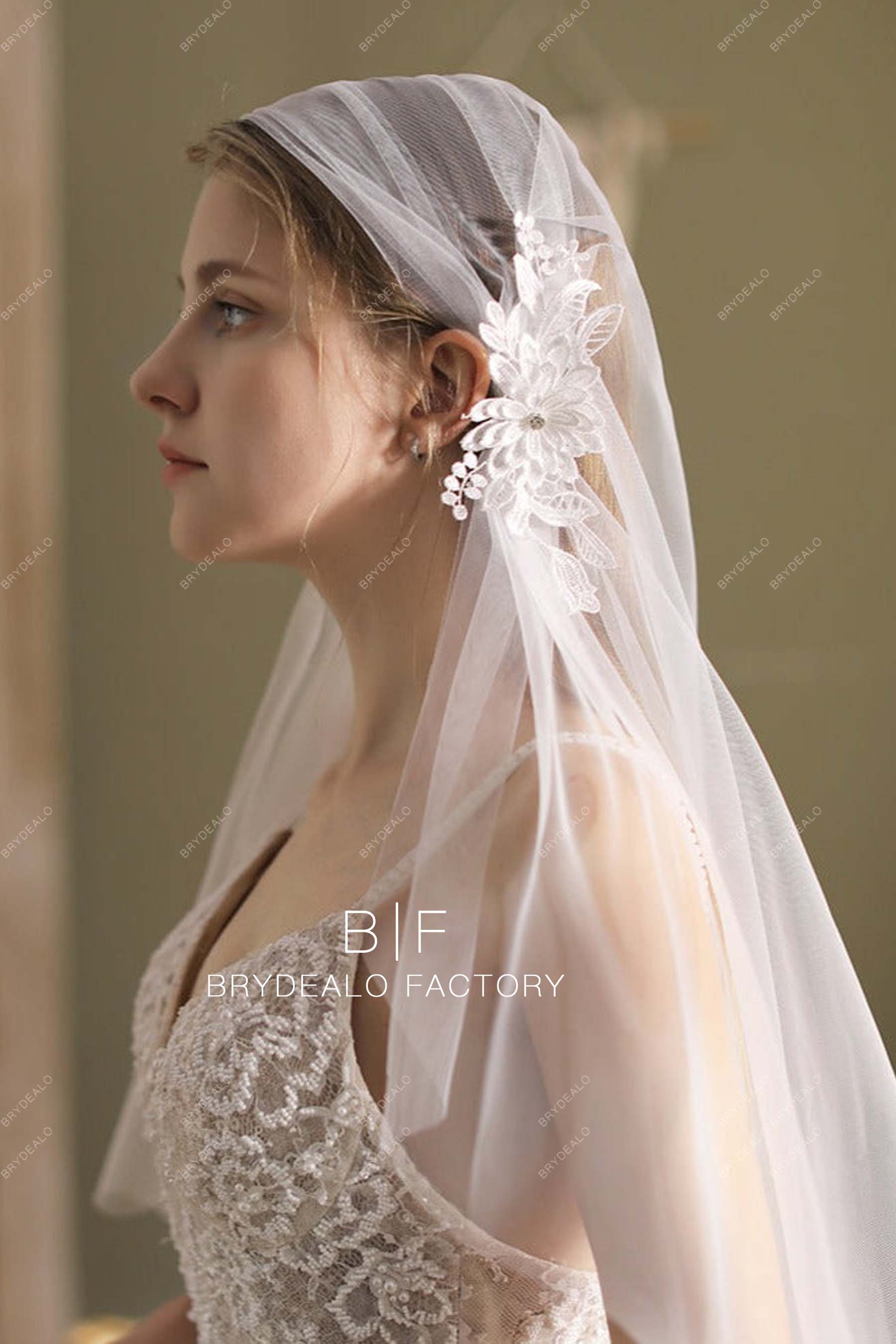 flowers cap veil