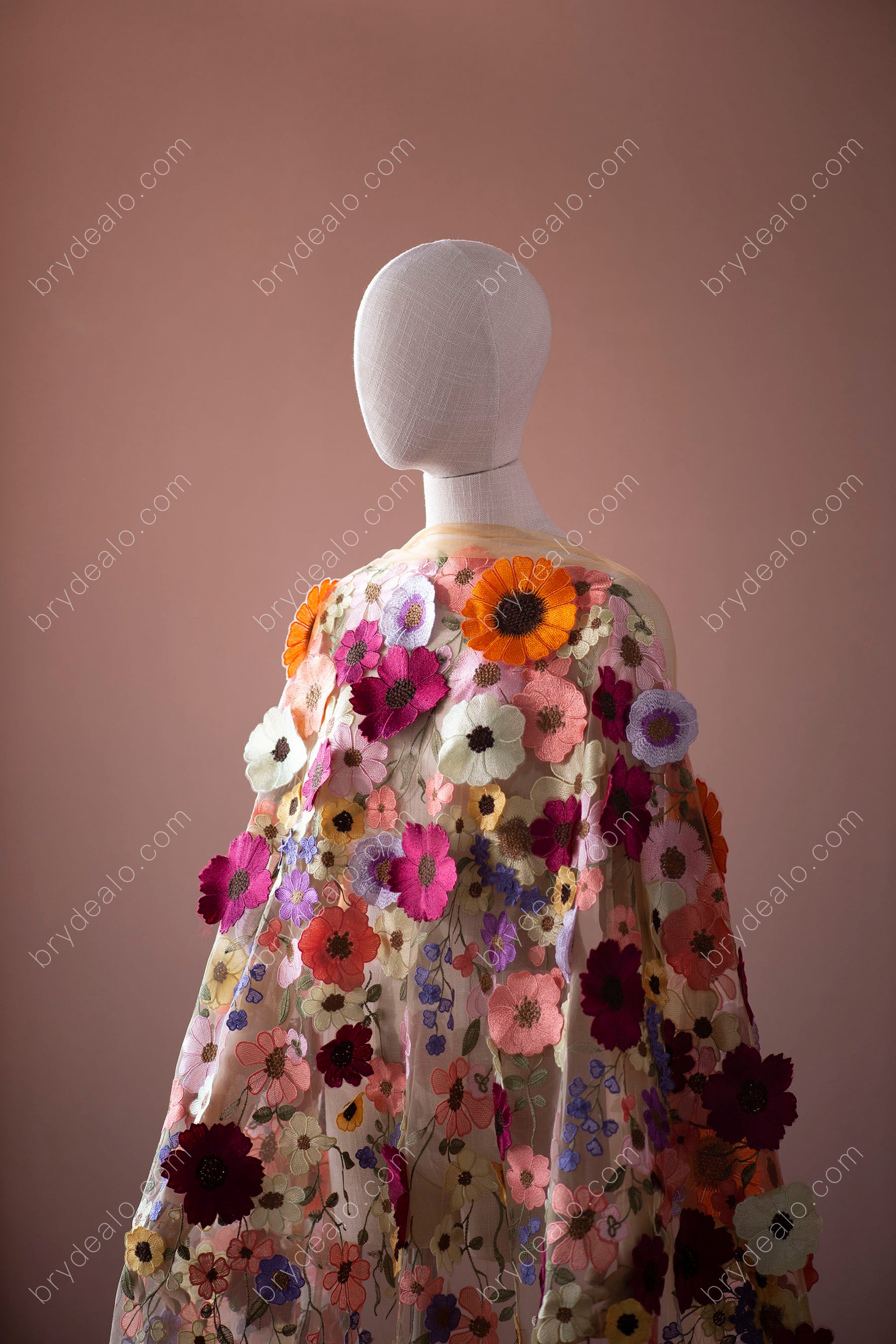 Best Glamorous Colorful Flowers Designer Lace Fabric