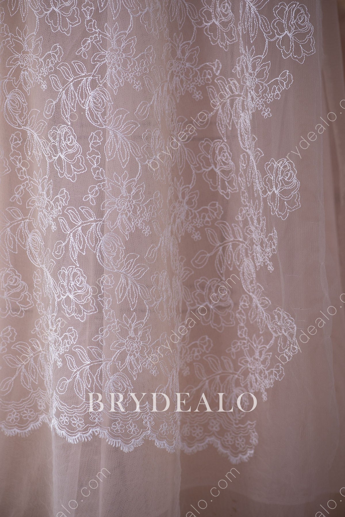 Flower Leaf Bridal Lace Fabric