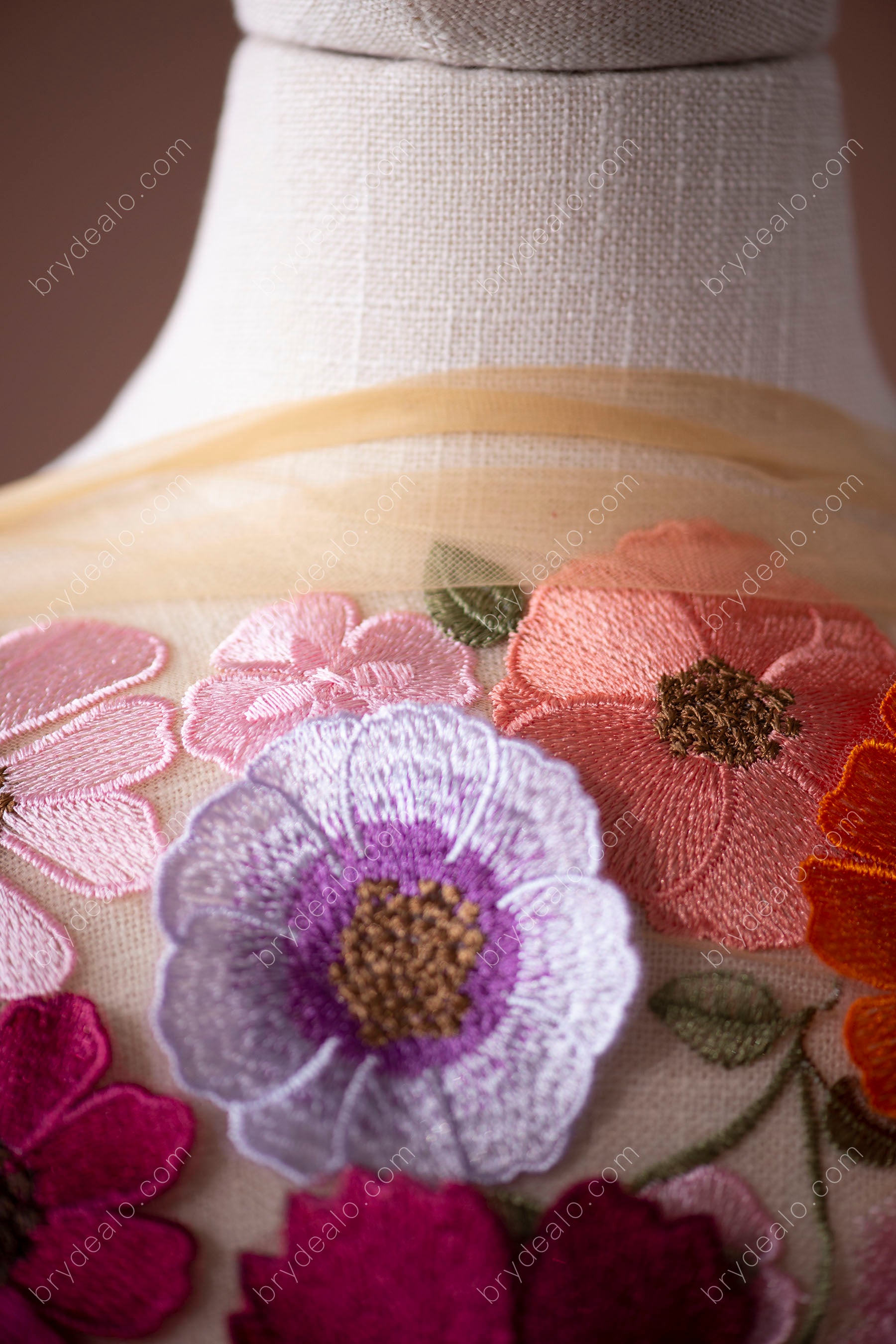Colorful Flowers Designer Lace
