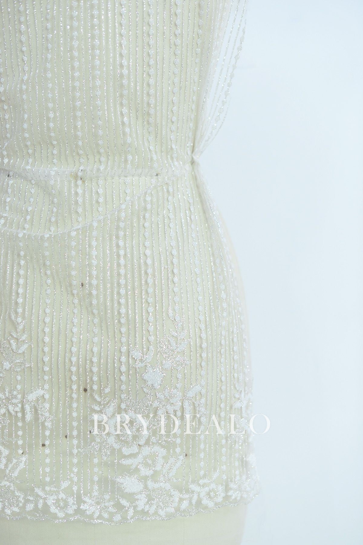 Glitter Line Lace Fabric