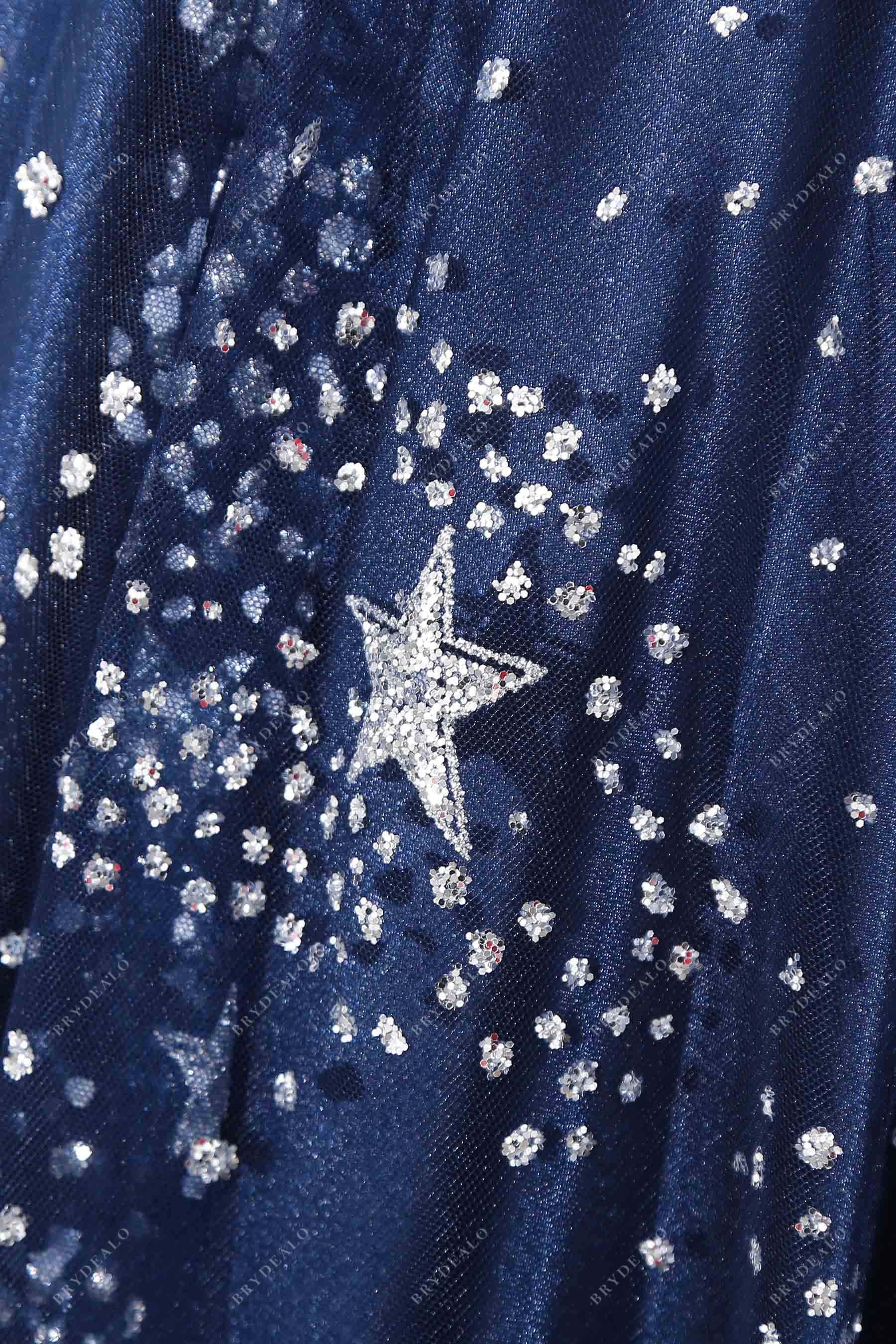 glitter stars navy dress