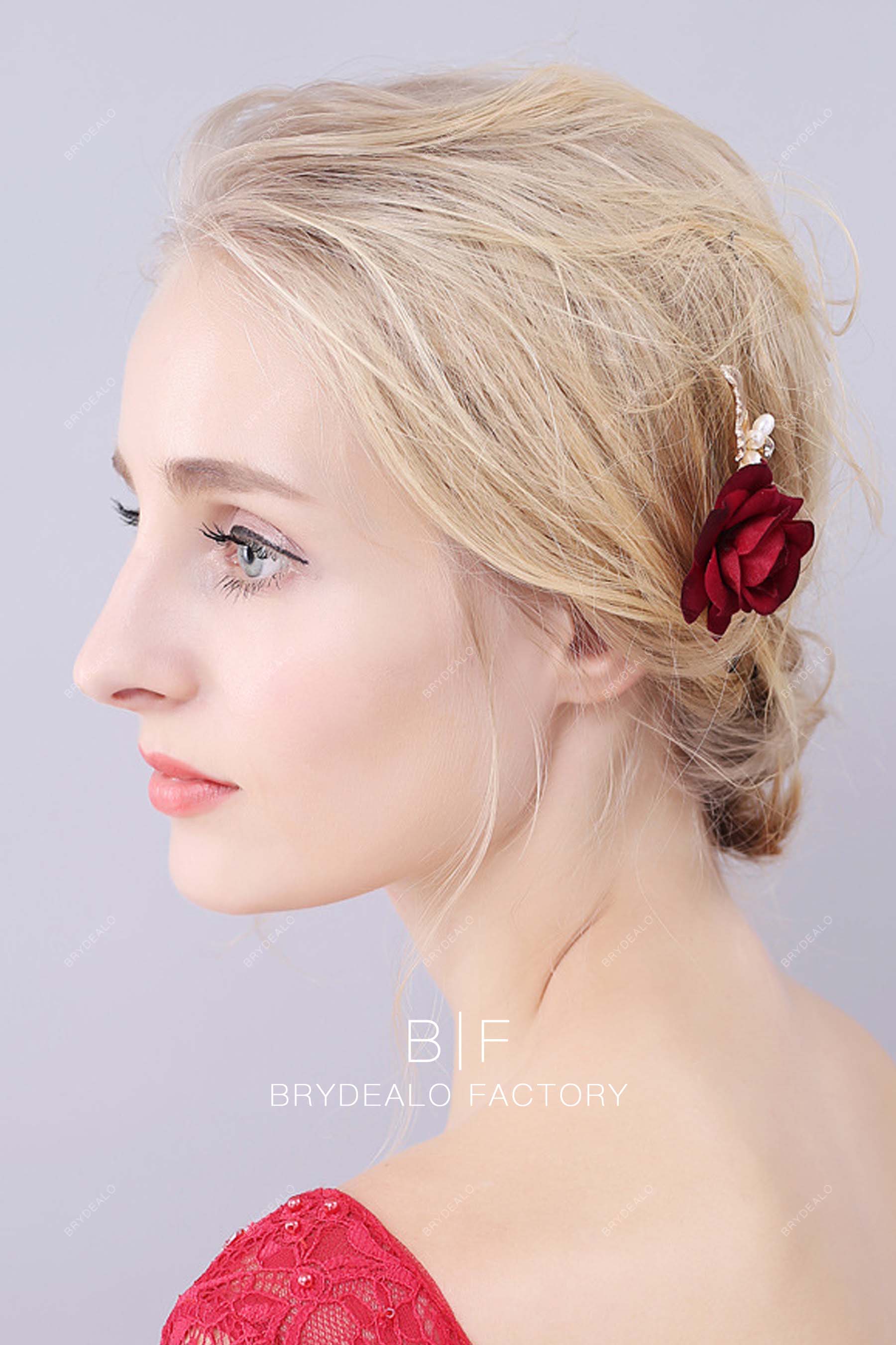 Pearls Leaf Metal Bridal Headpiece