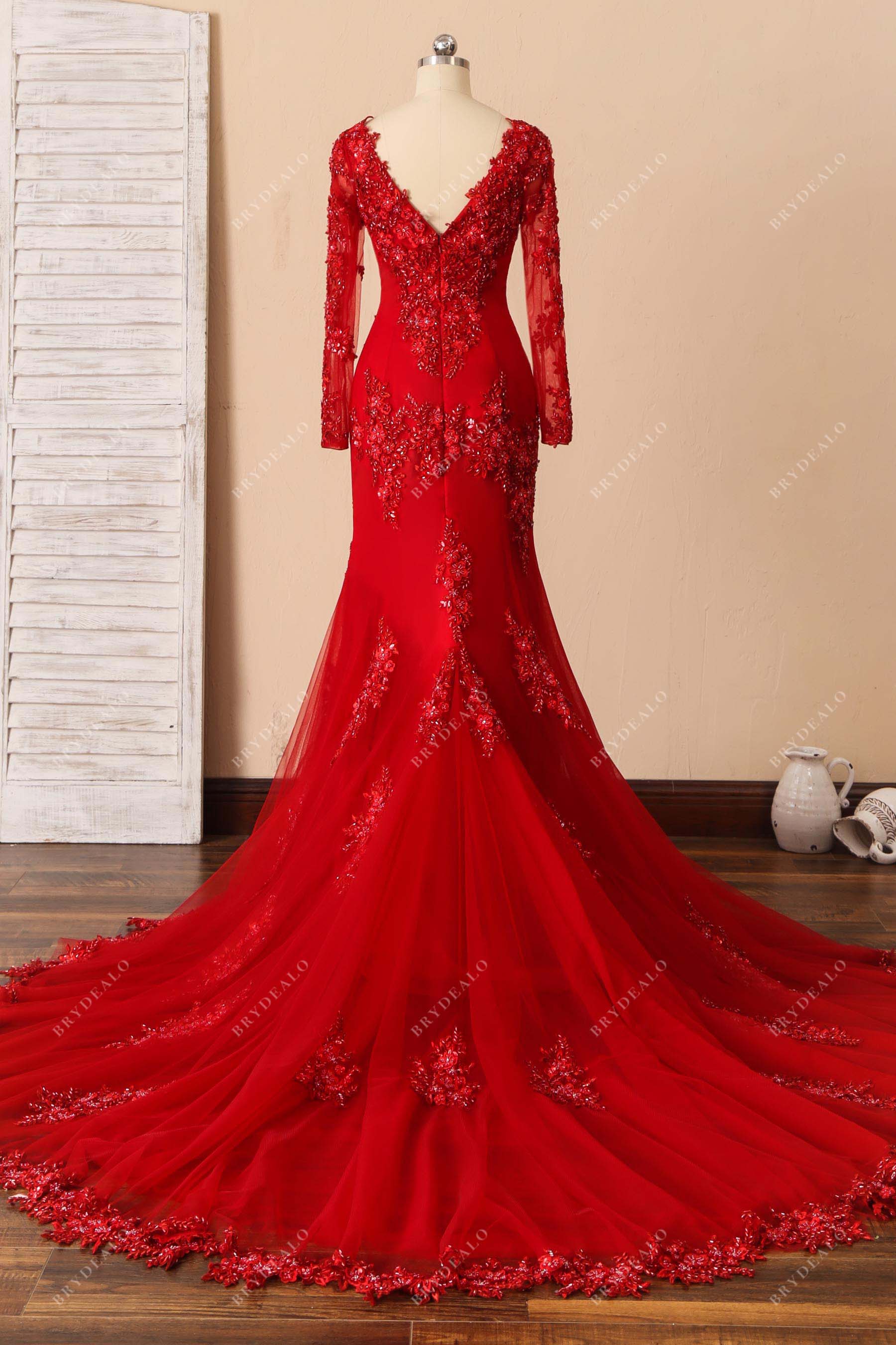 gorgeous mermaid beaded applique prom gown