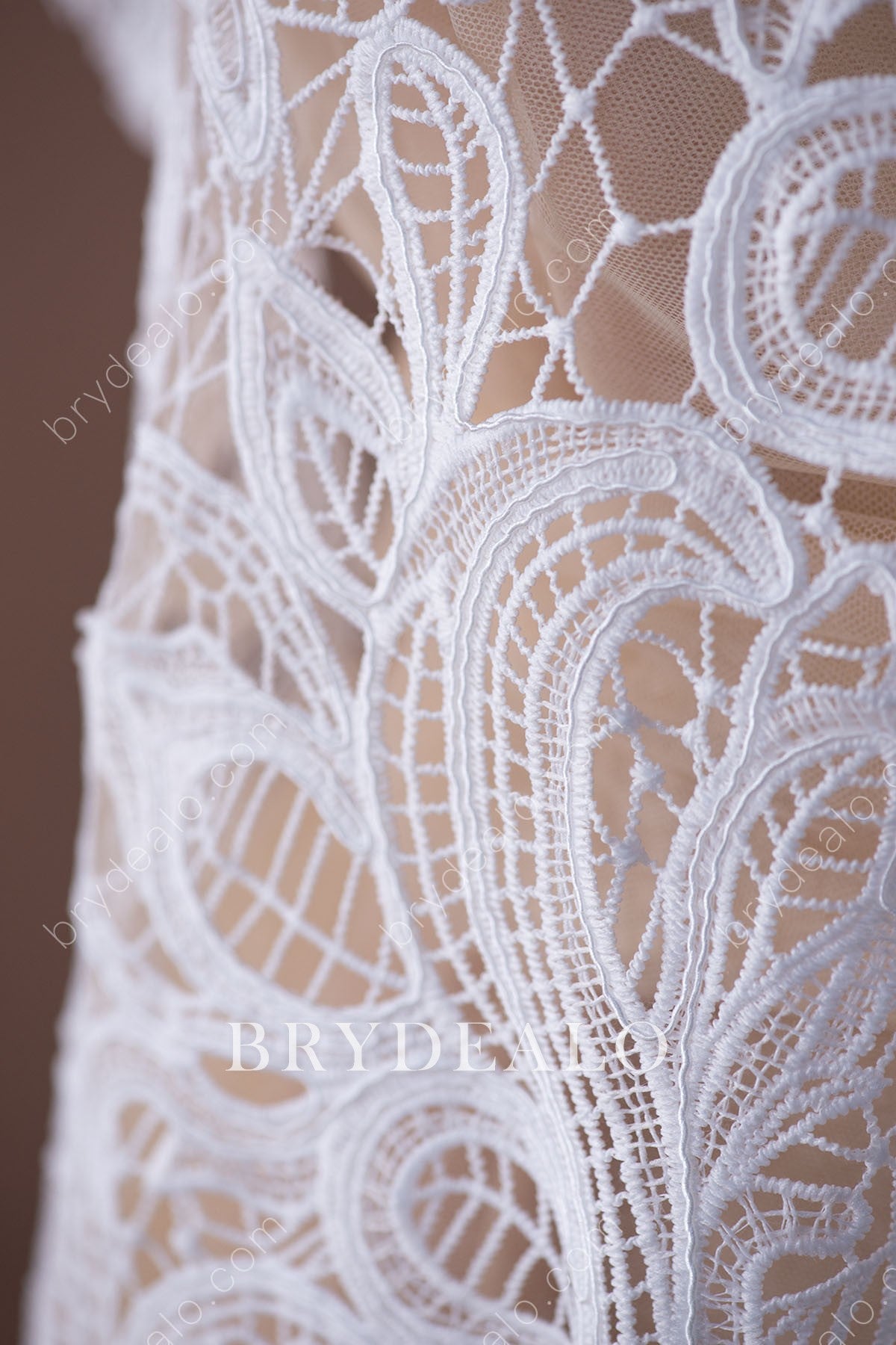 Abstract Crochet Bridal Lace Fabric