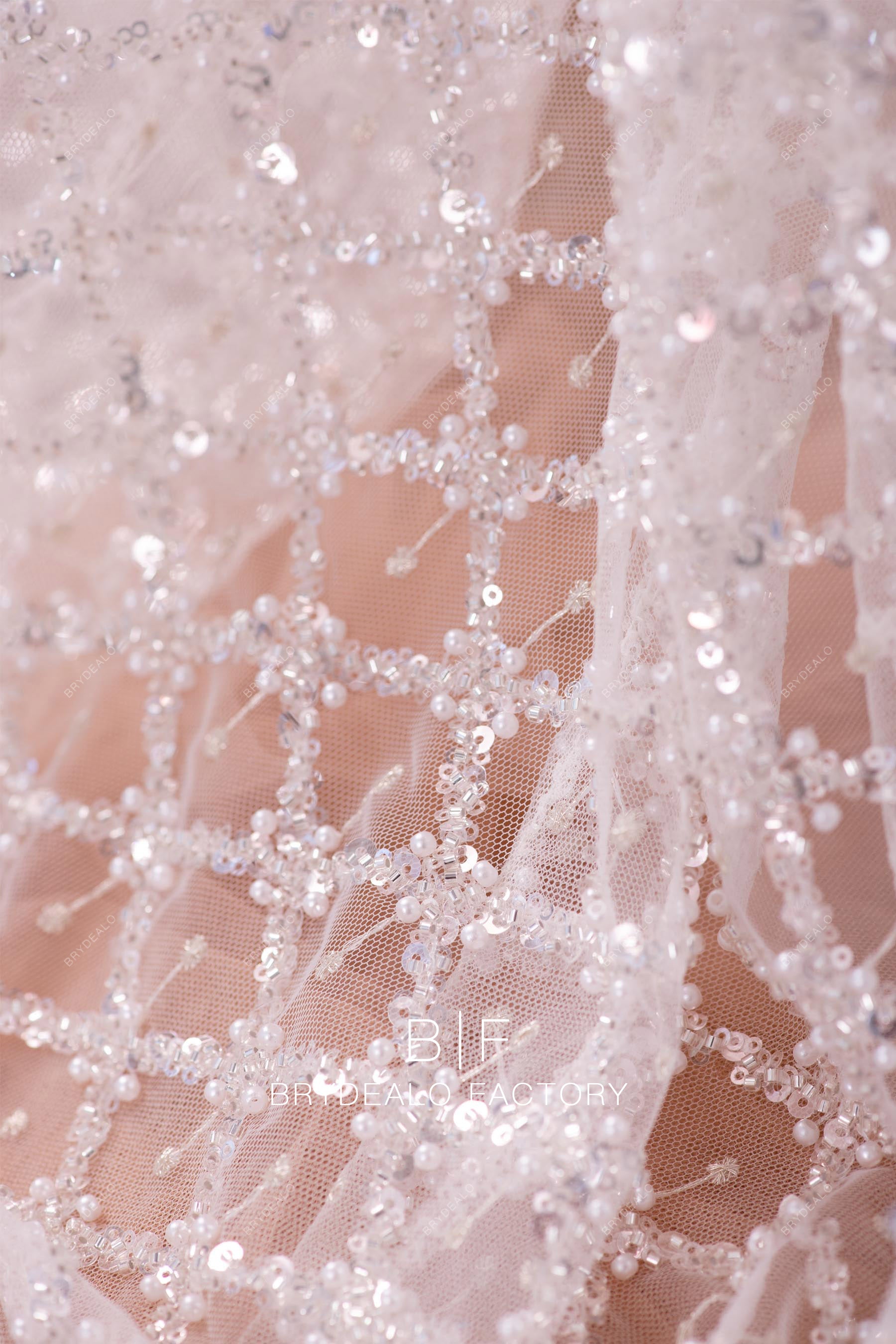 heavy beaded rhombus lace