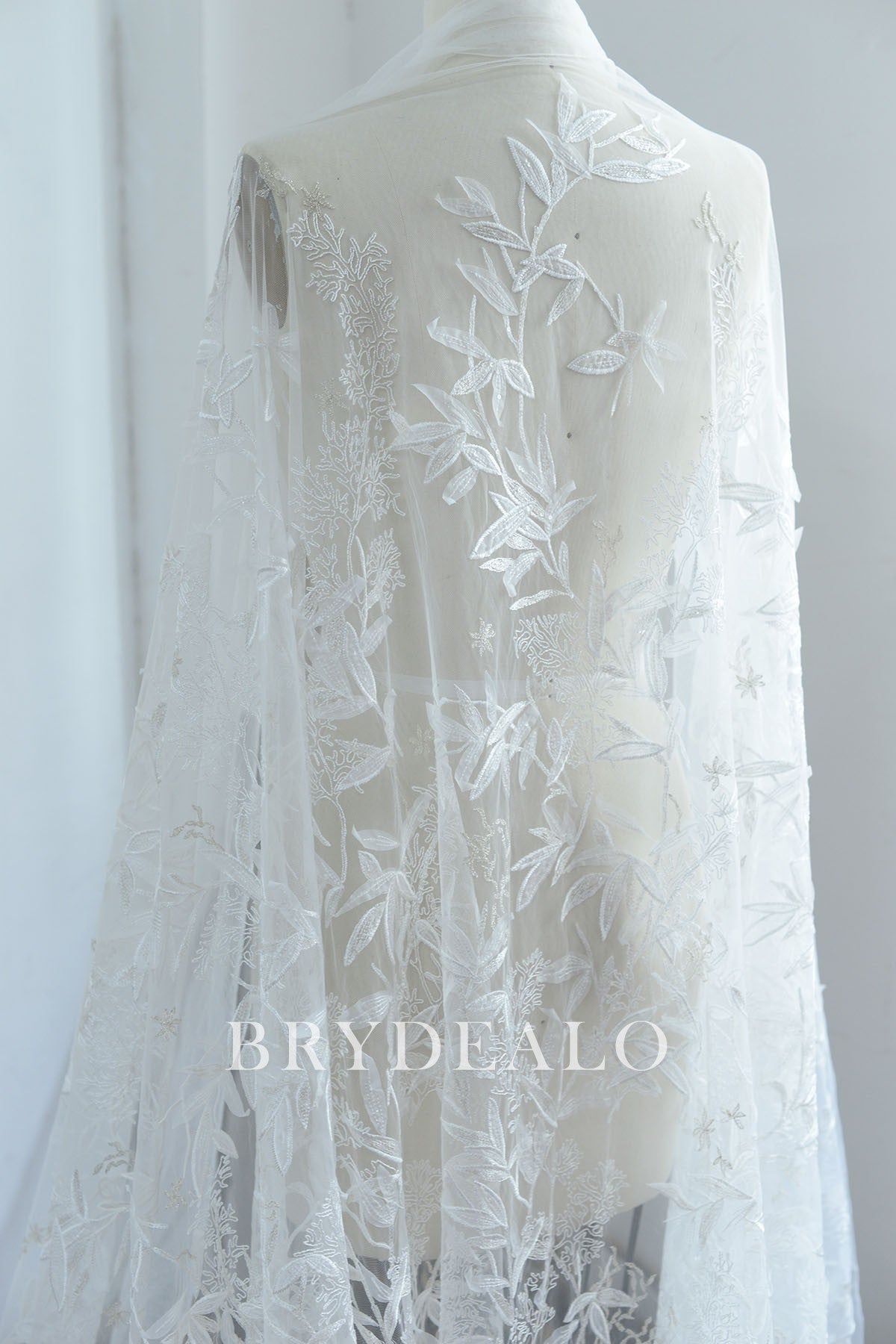 High-end Sequined Bridal Lace Fabric