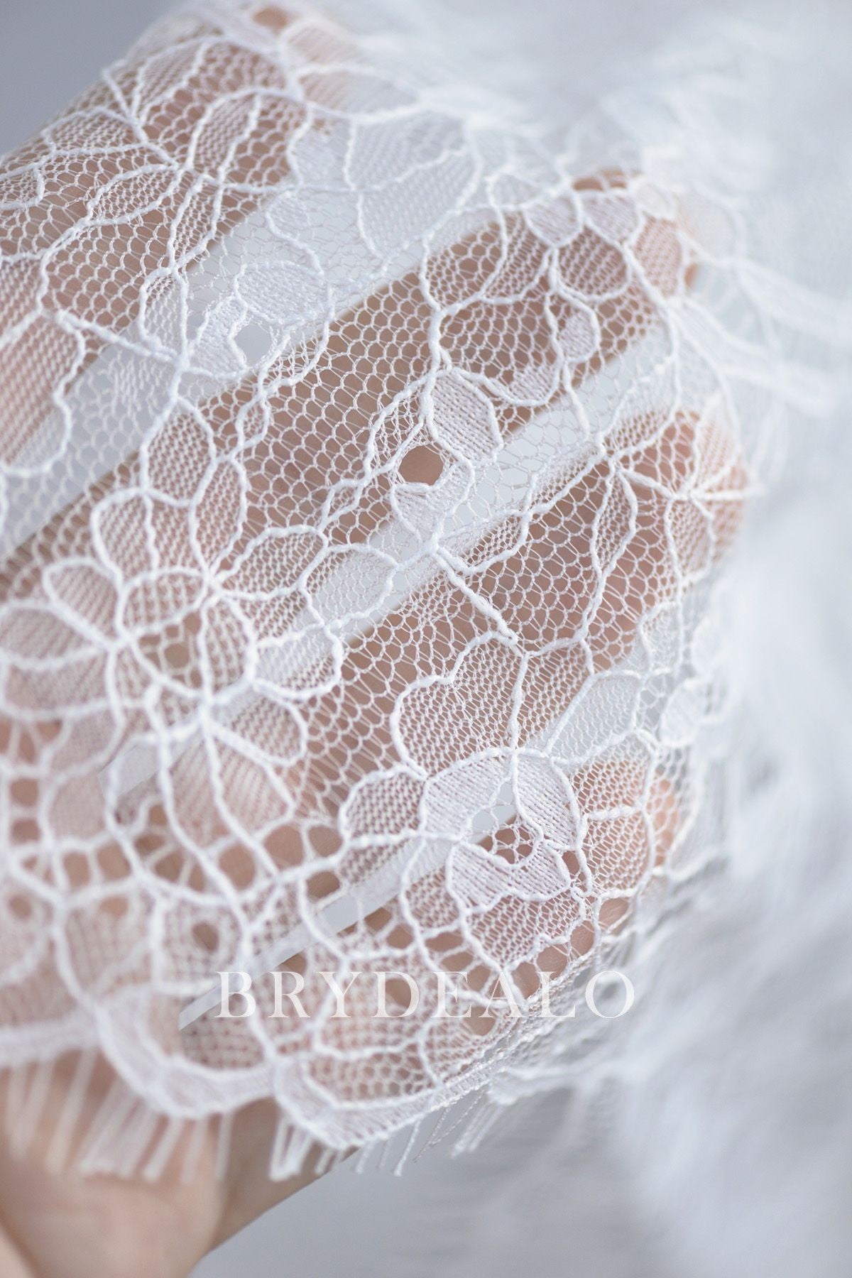 Flower Double Border Lace Fabric 3M