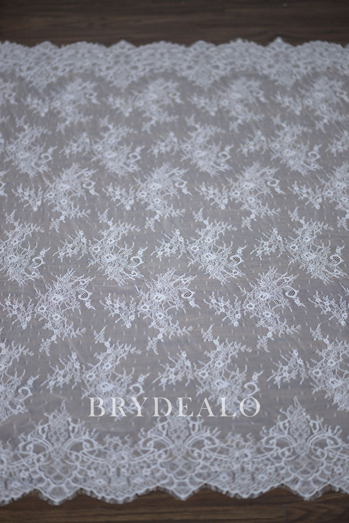 Wild Flower Double Border Lace Fabric 3M