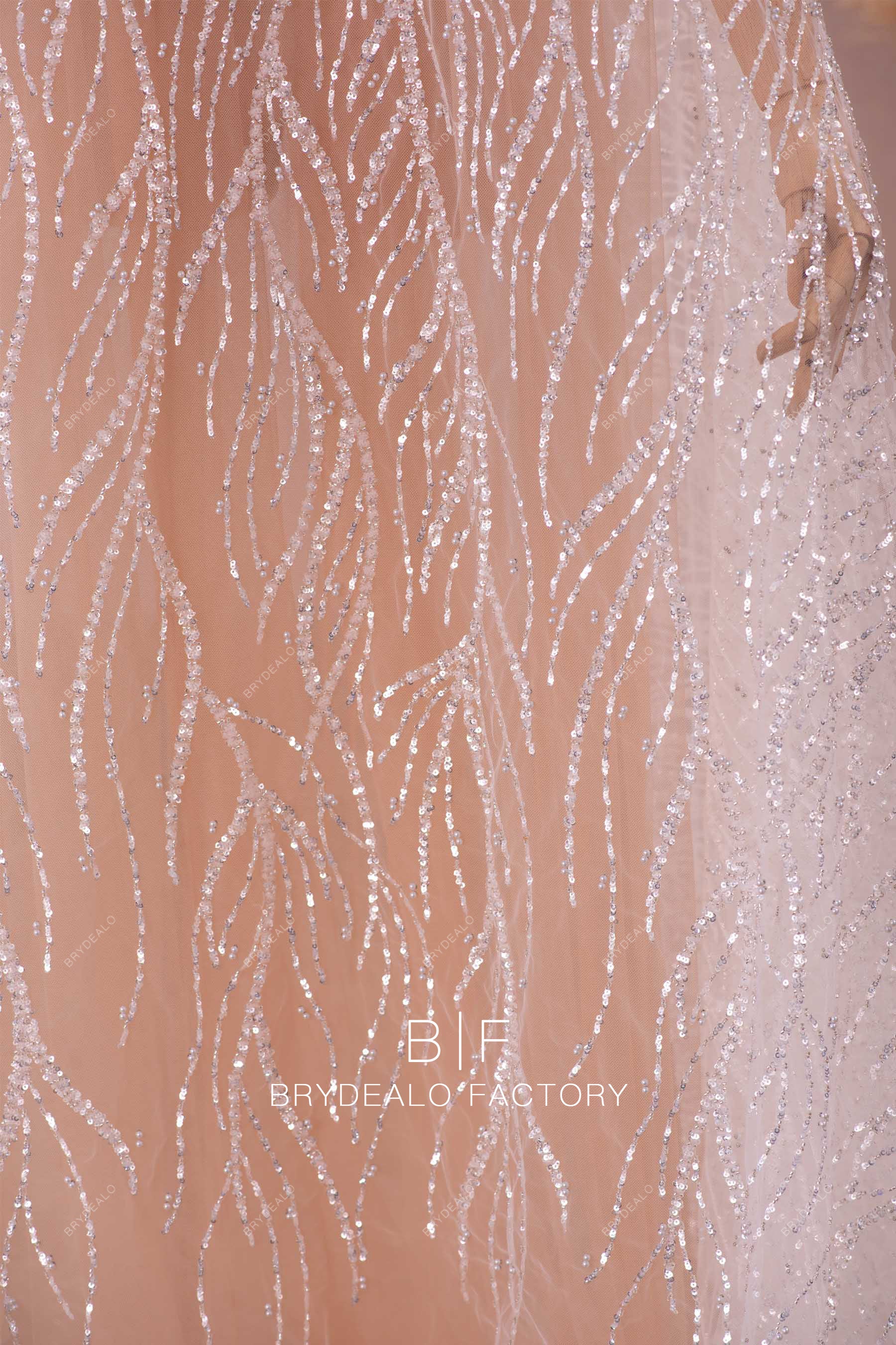 high quality beaded bridal lace