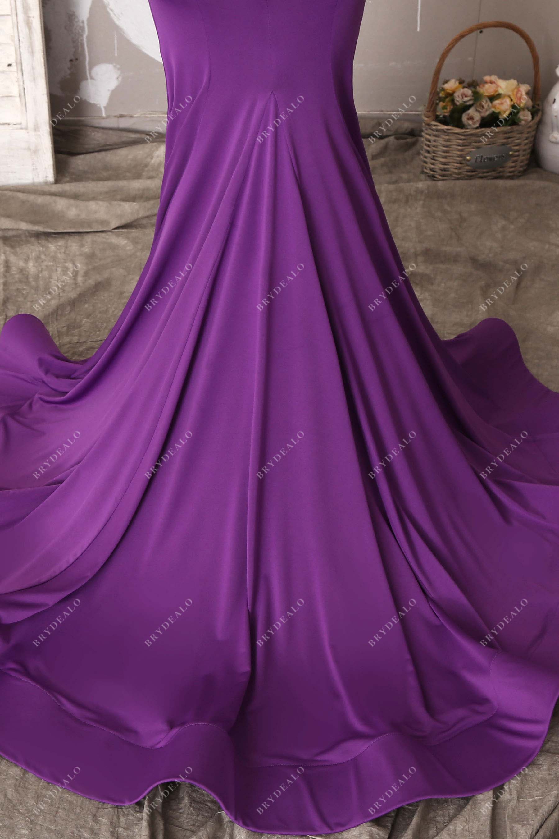 horsehair long train prom dress