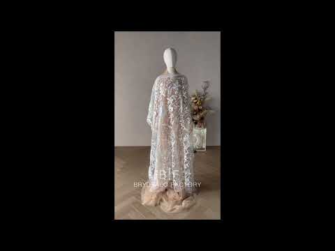 Floristic Sheer Sequin Embroidery Lace Fabric