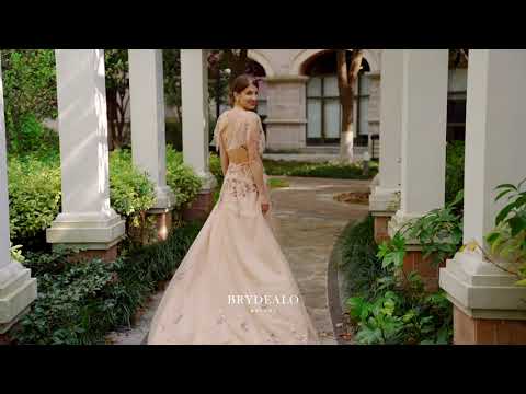wholesale colored flower lace boho wedding dress