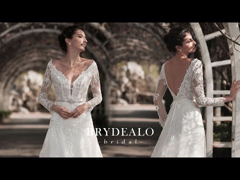Sleeved Lace Long Fit & Flare Wedding Dress for Wholesale