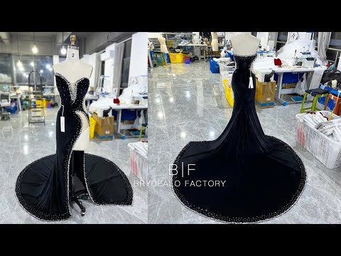 wholesale Black Sexy Unique Velvet Rhinestone Prom Evening Dress