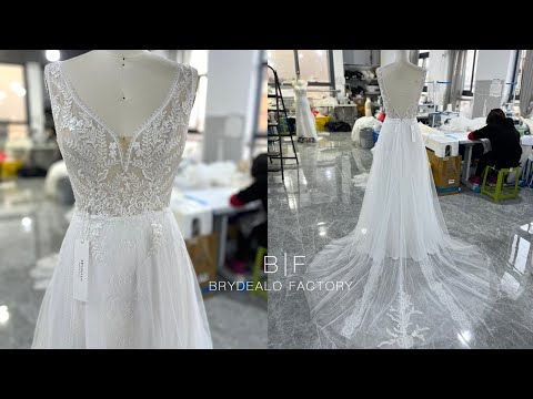 wholesale bohemian lace straps A-line wedding dress