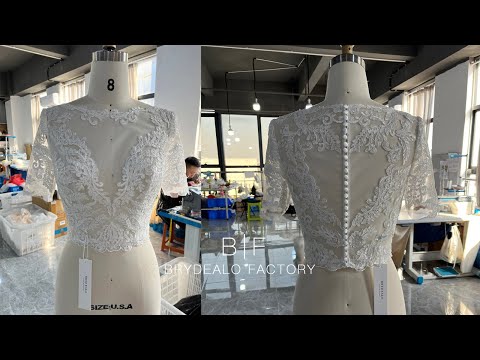 Wholesale Lace Bridal Crop Top with Removable Bustier