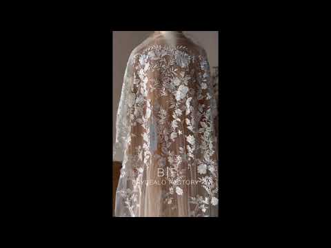 Wholesale Delicate Shimmery Embroidery Floral Lace
