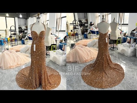 wholesale gold halter velvet sequin prom dress
