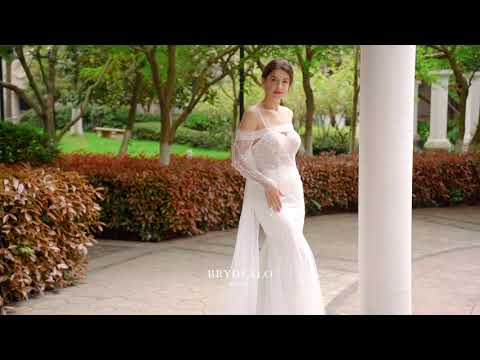 wholesale removable sleeved bowknot sparkly mermaid wedding dress