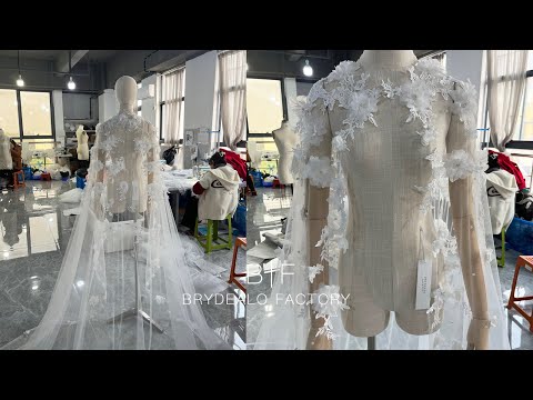 wholesale handmade flower pearl lace bridal cape