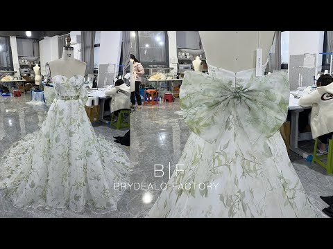 wholesale floral large bow strapless sweetheart wedding dress