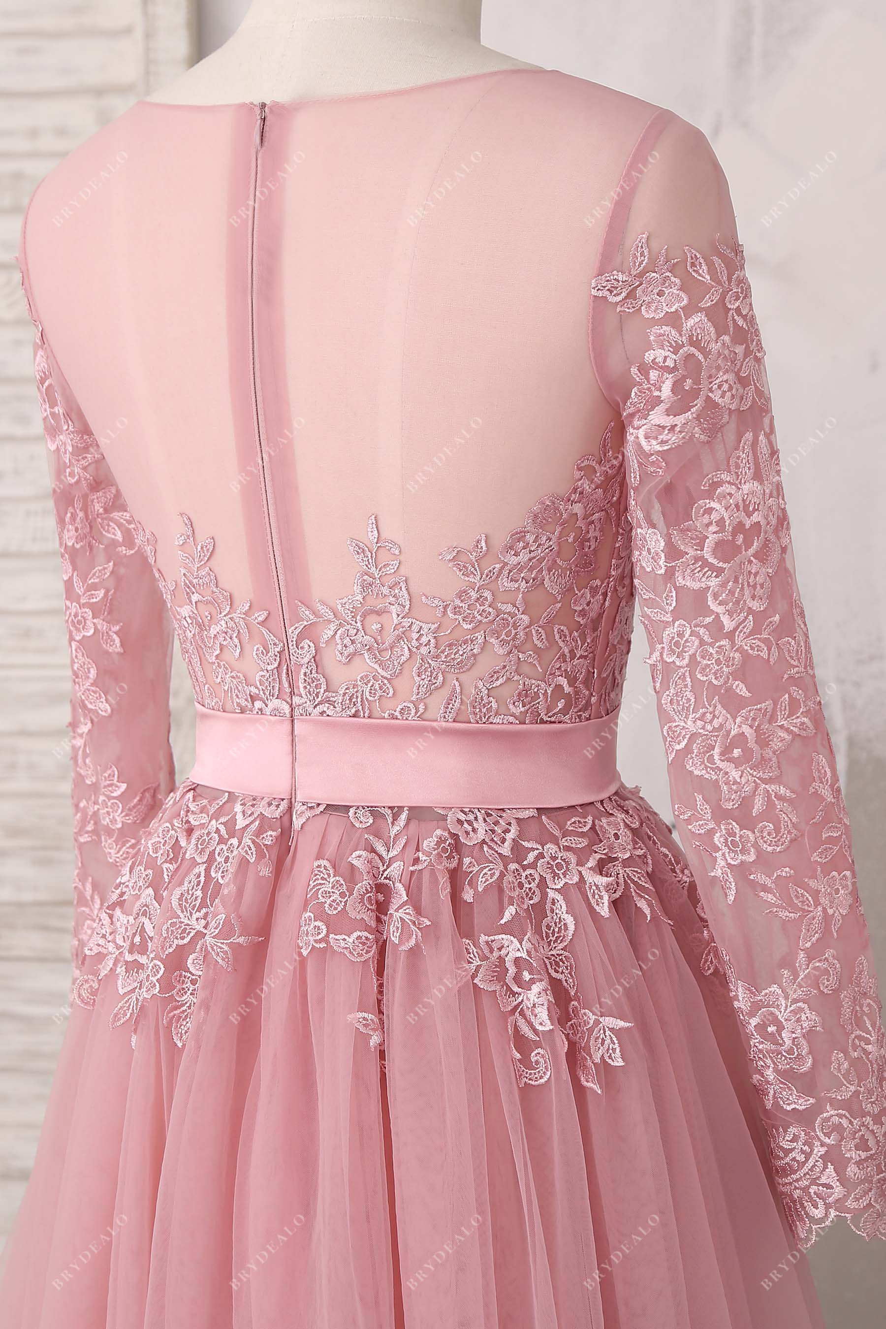 illusion back dress