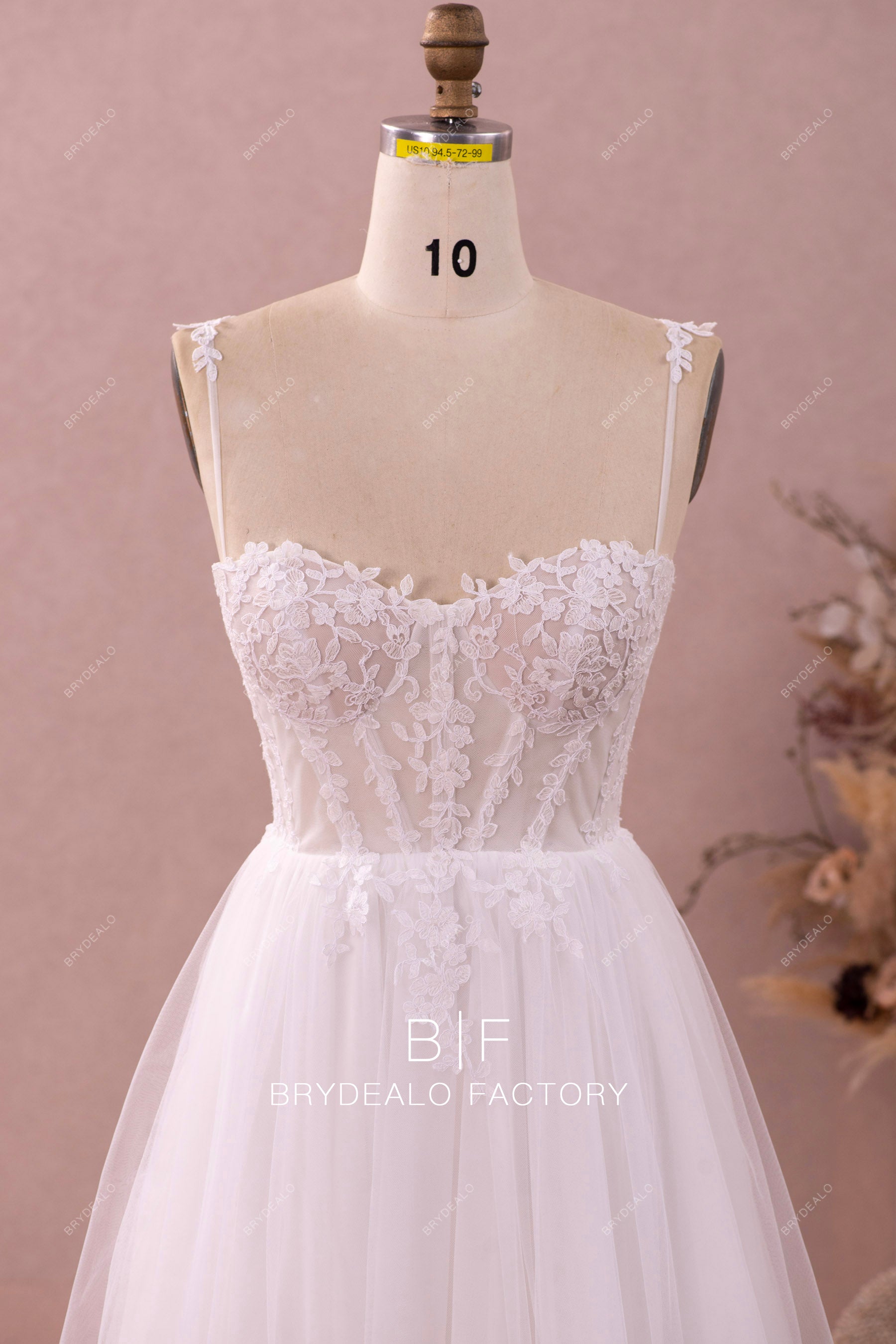 illusion corset boned wedding dress
