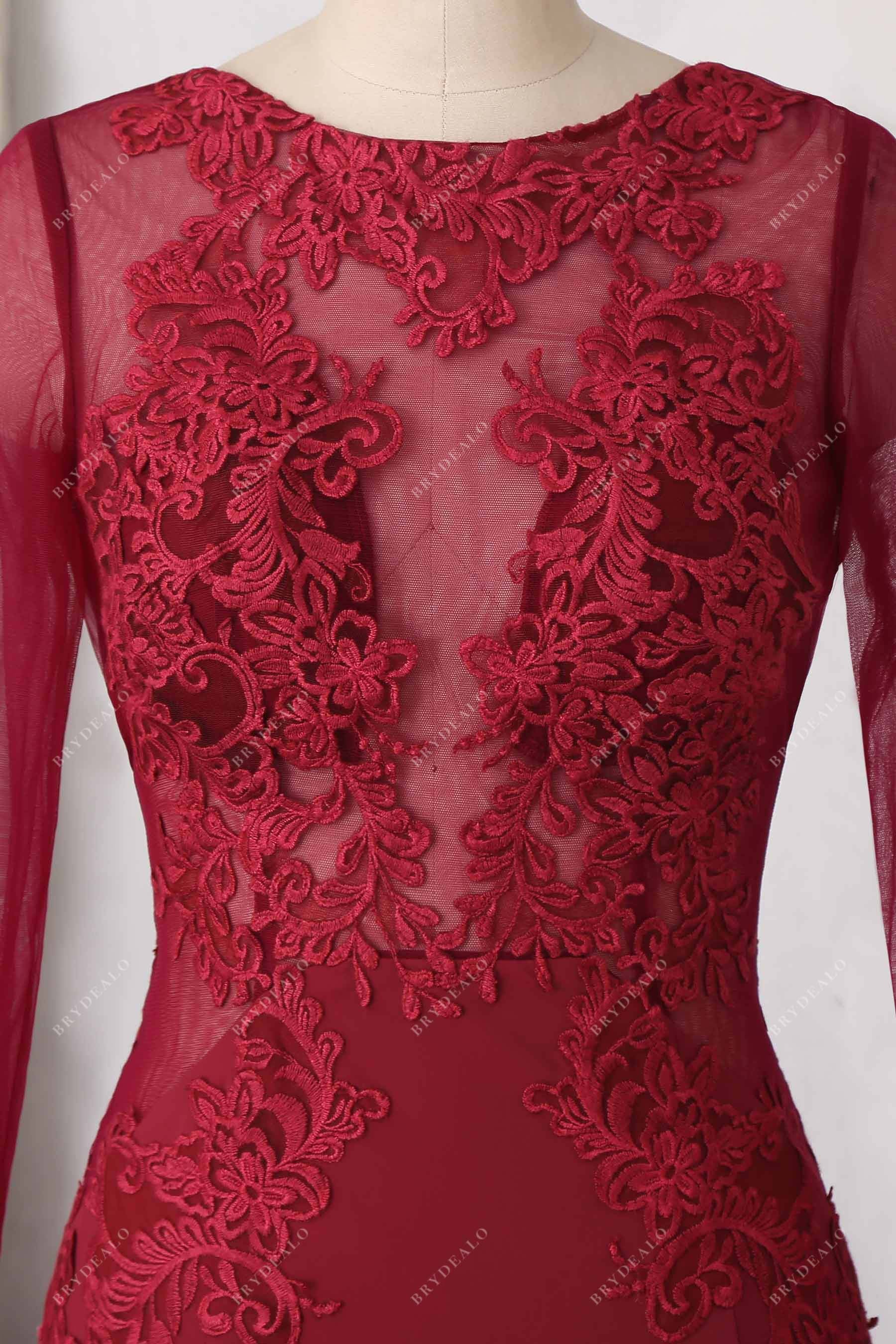 illusion plunging neck prom dress