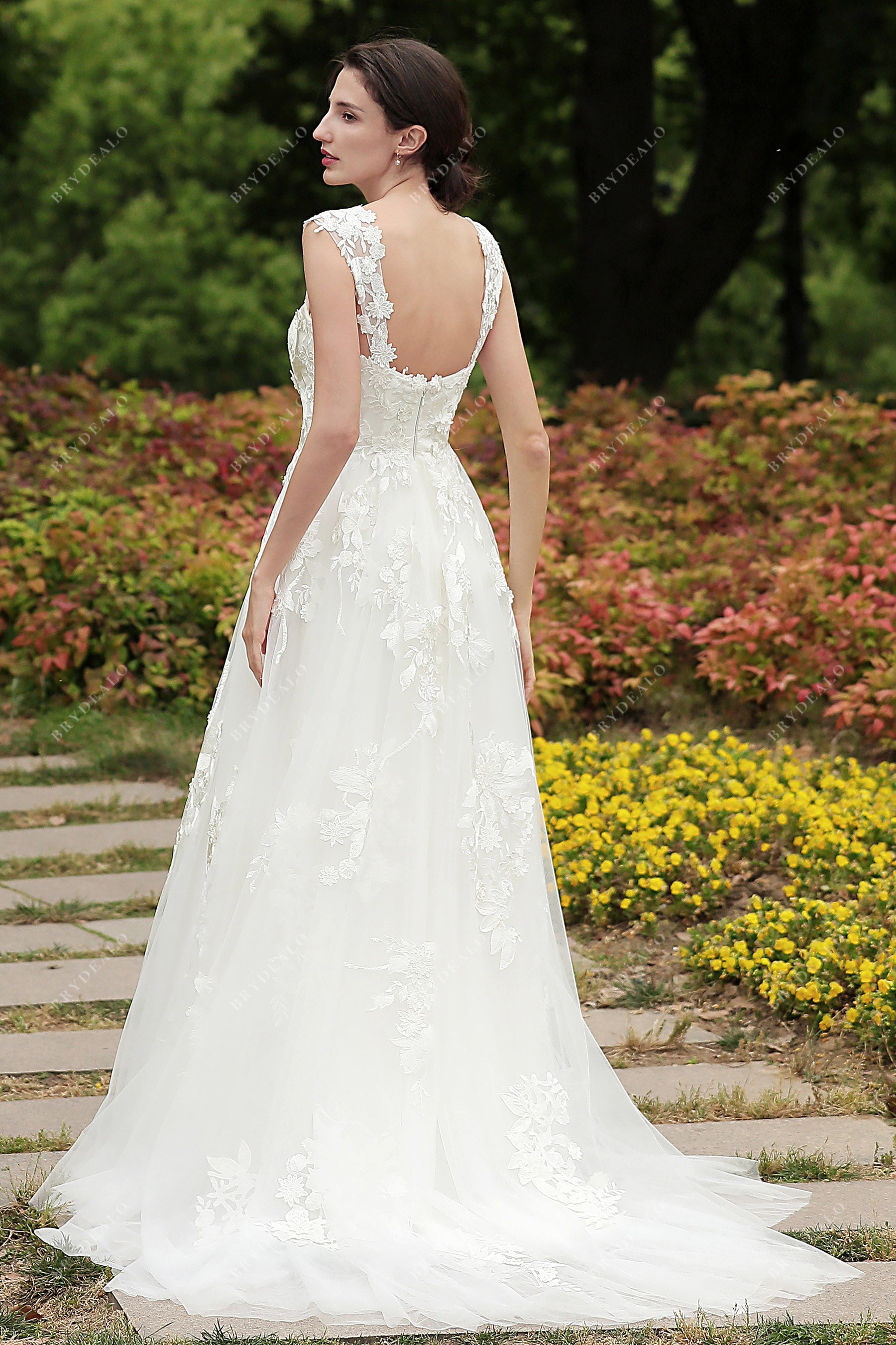 Lace Strap Wedding Dress