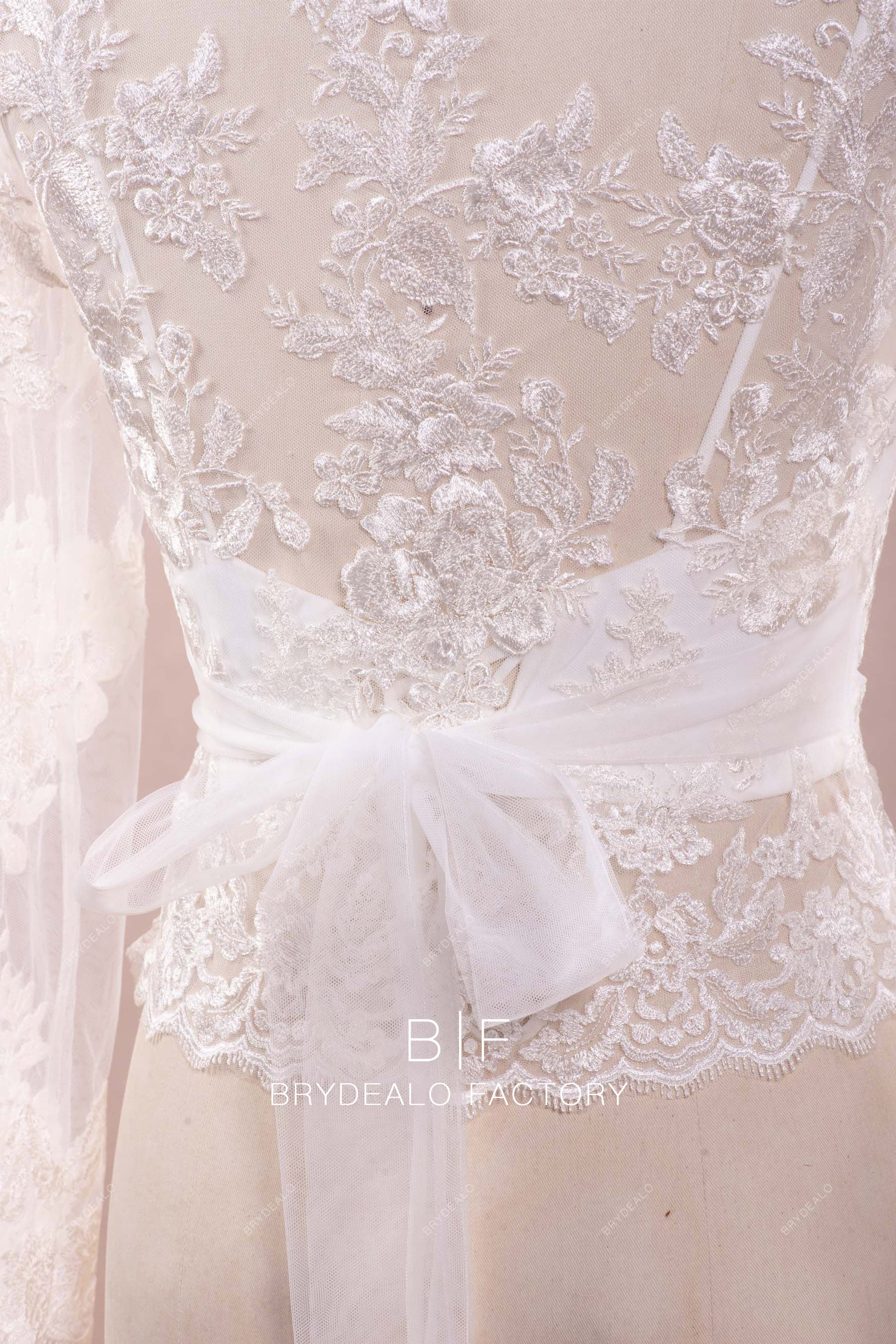 lace up back bridal top