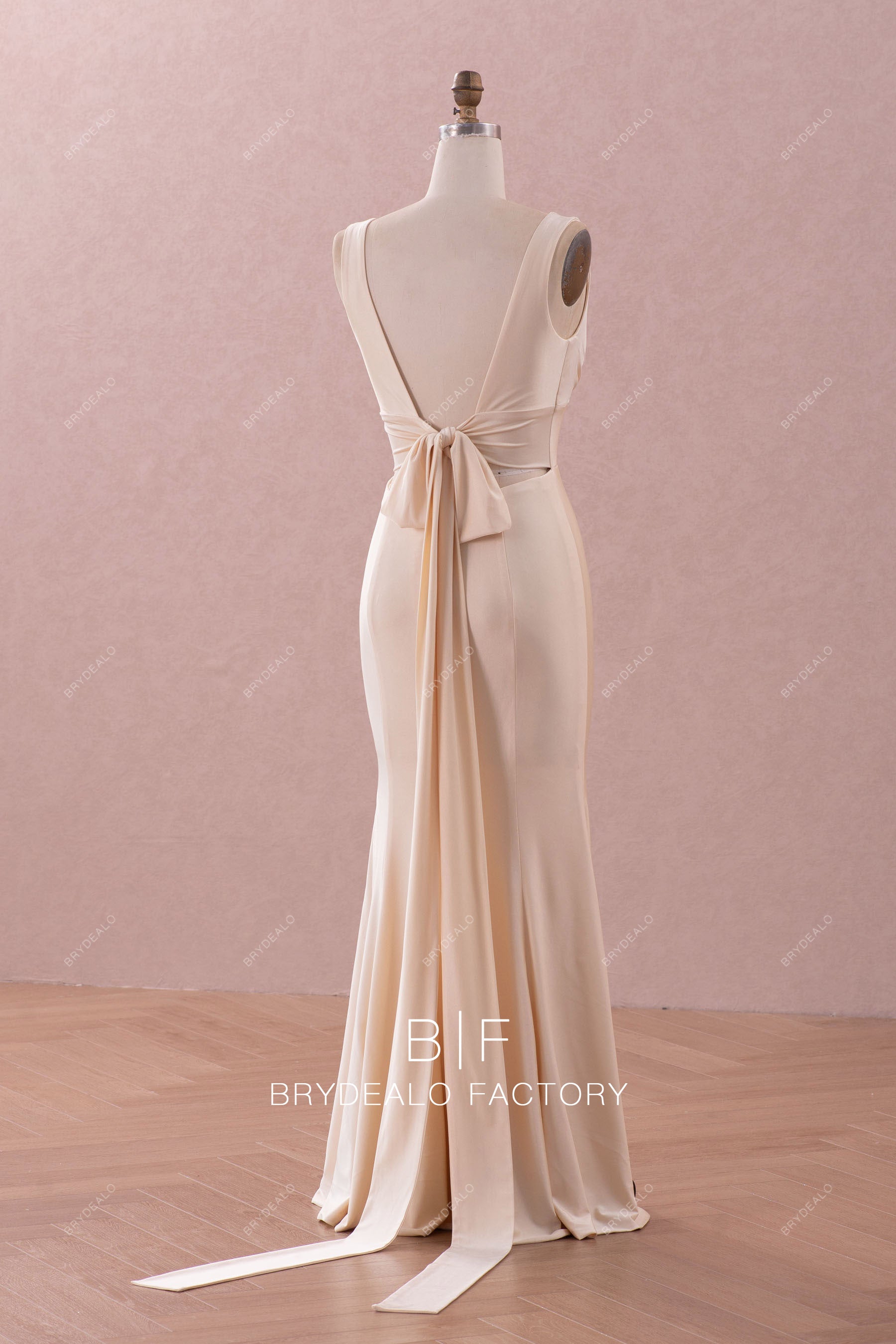 lace up closure fit flare jersey formal dress