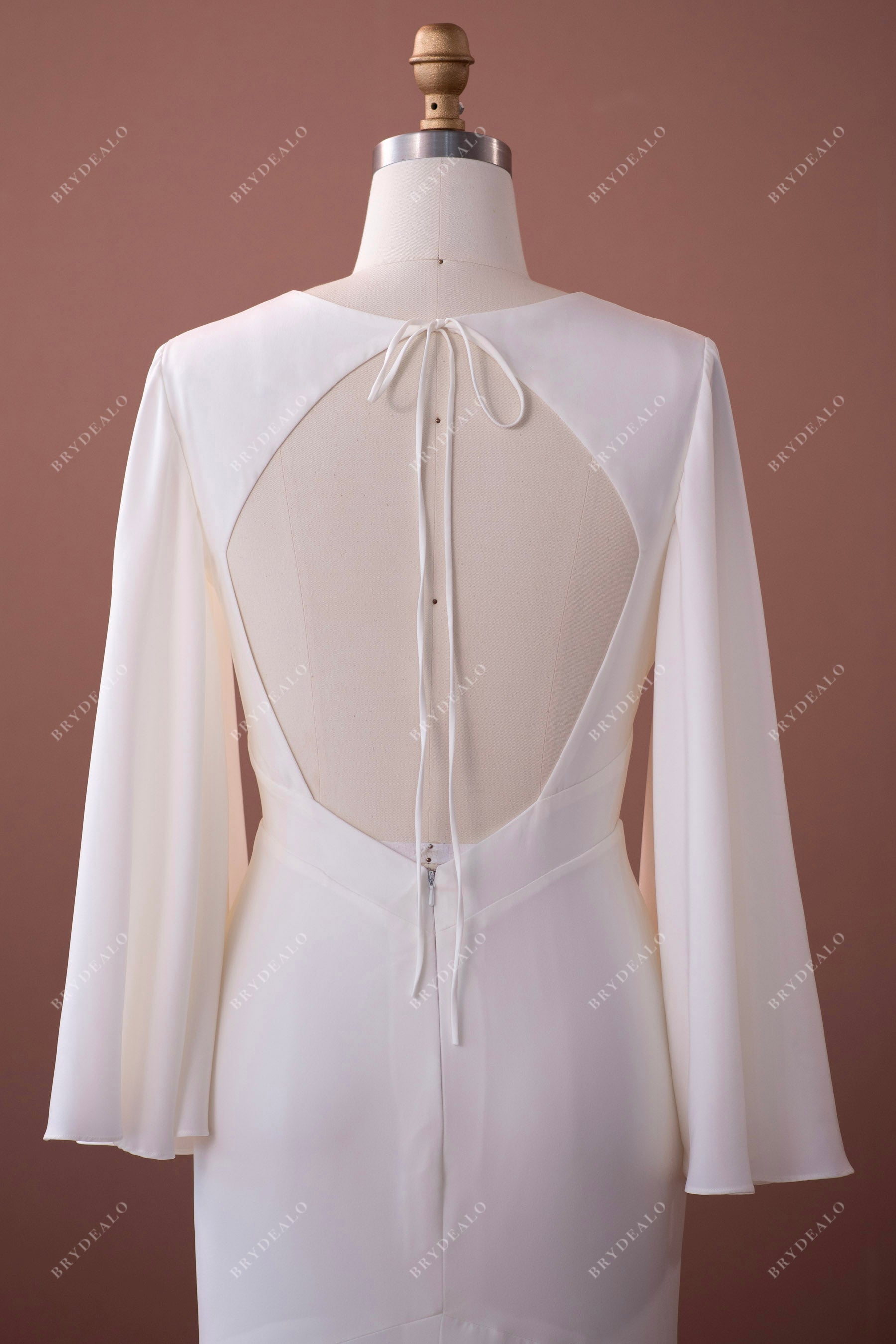 lace up open back wedding dress