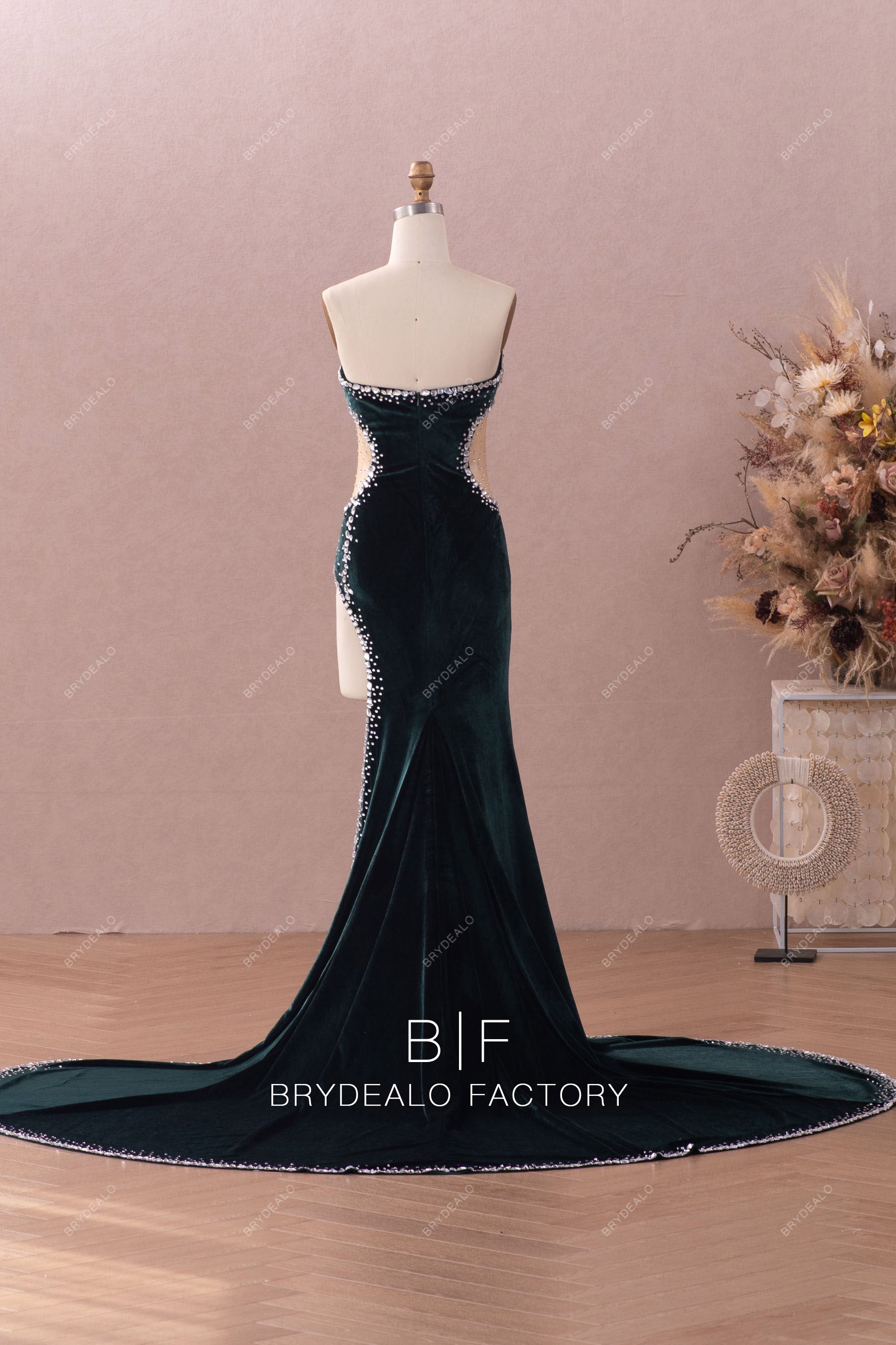 long mermaid prom dress