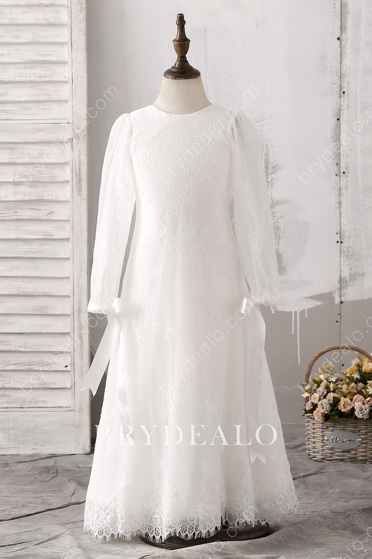 first communion dresses with long sleeves Sleeve Lace Floor Length Flower Girl Dress * Please check the Style:ES01819MG Draped One-Shoulder Sequin Bodycon Web Collection: Bella Via