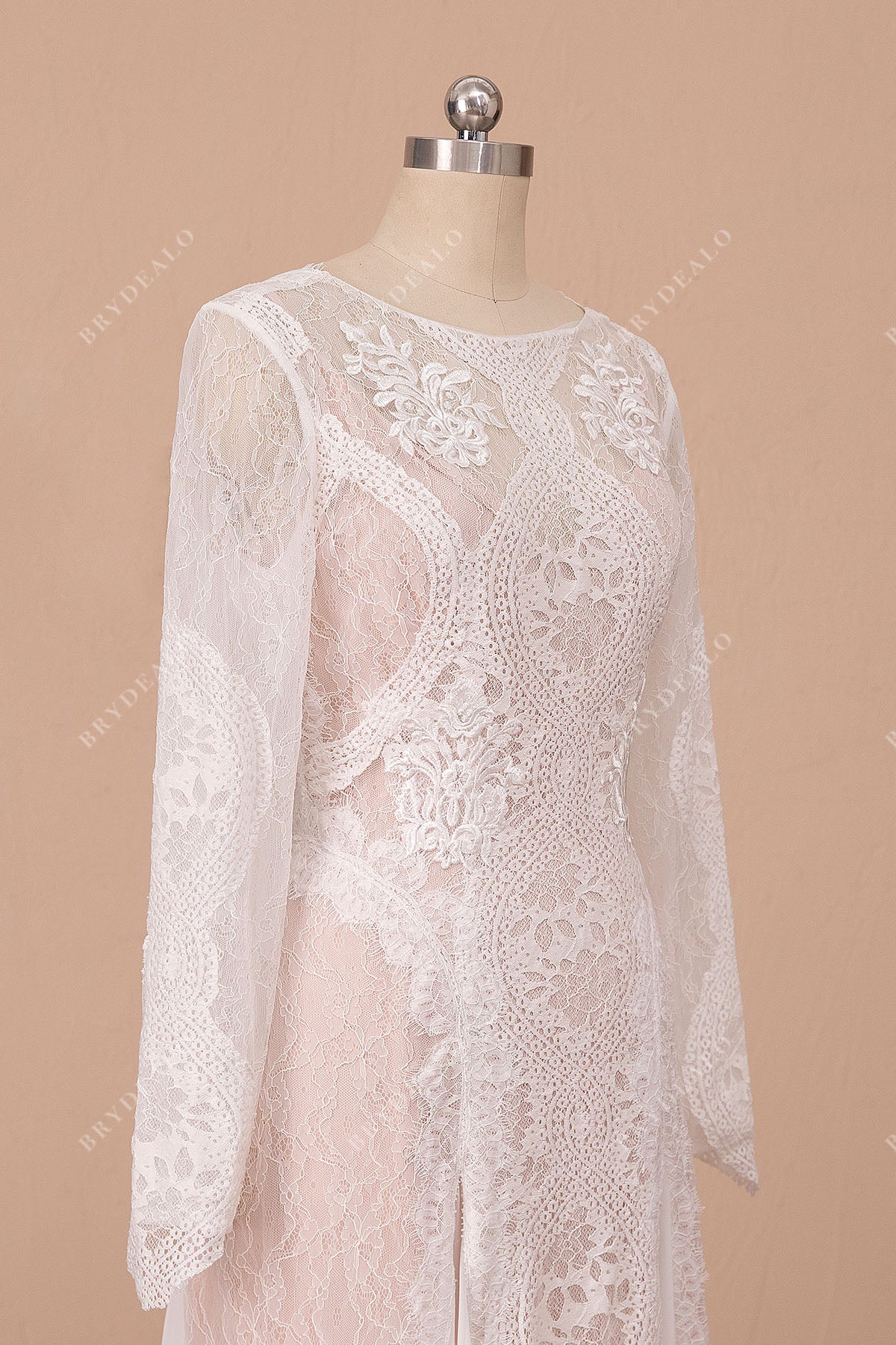 long sleeves bridal gown