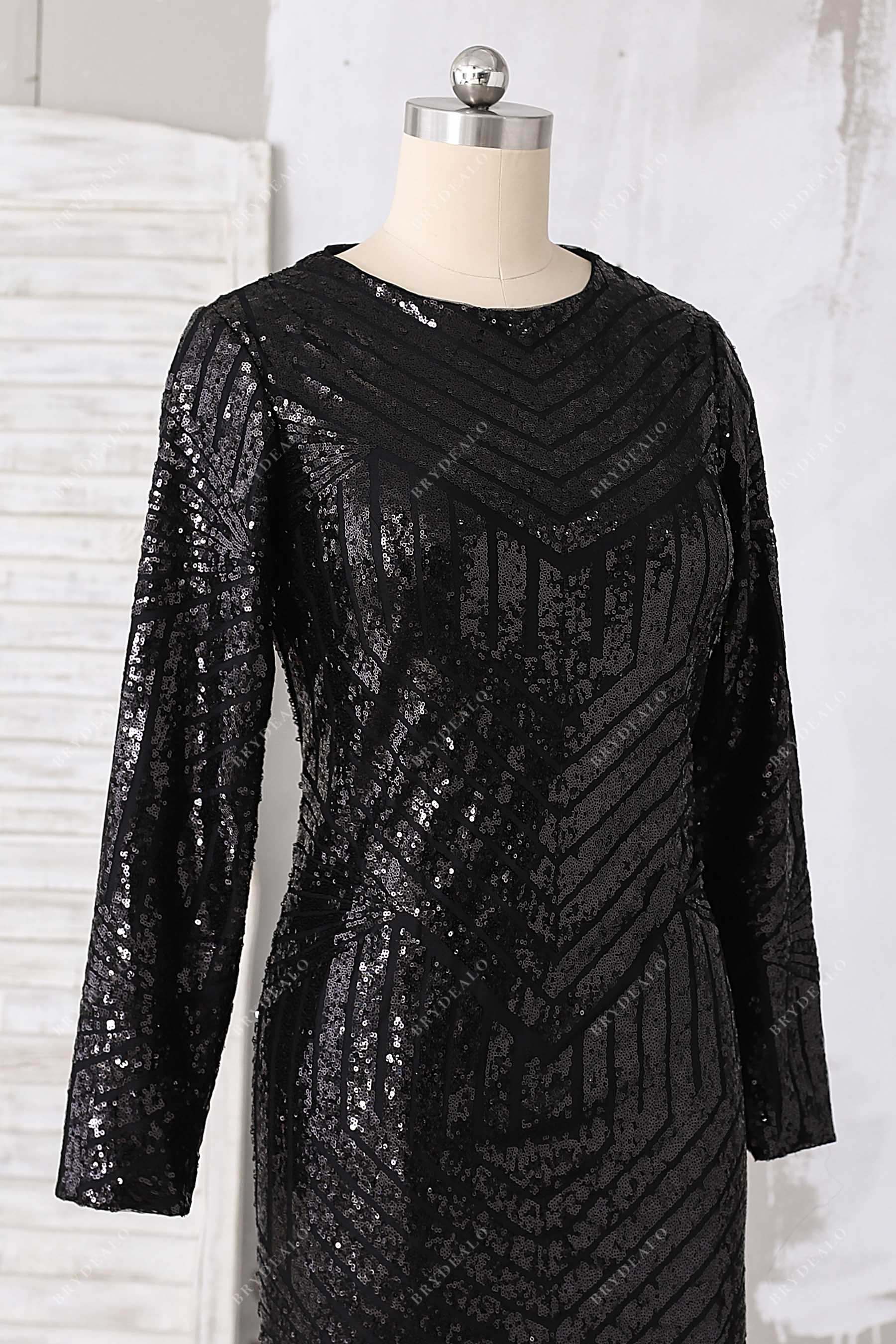 long sleeves jewel neck long sleeves dress