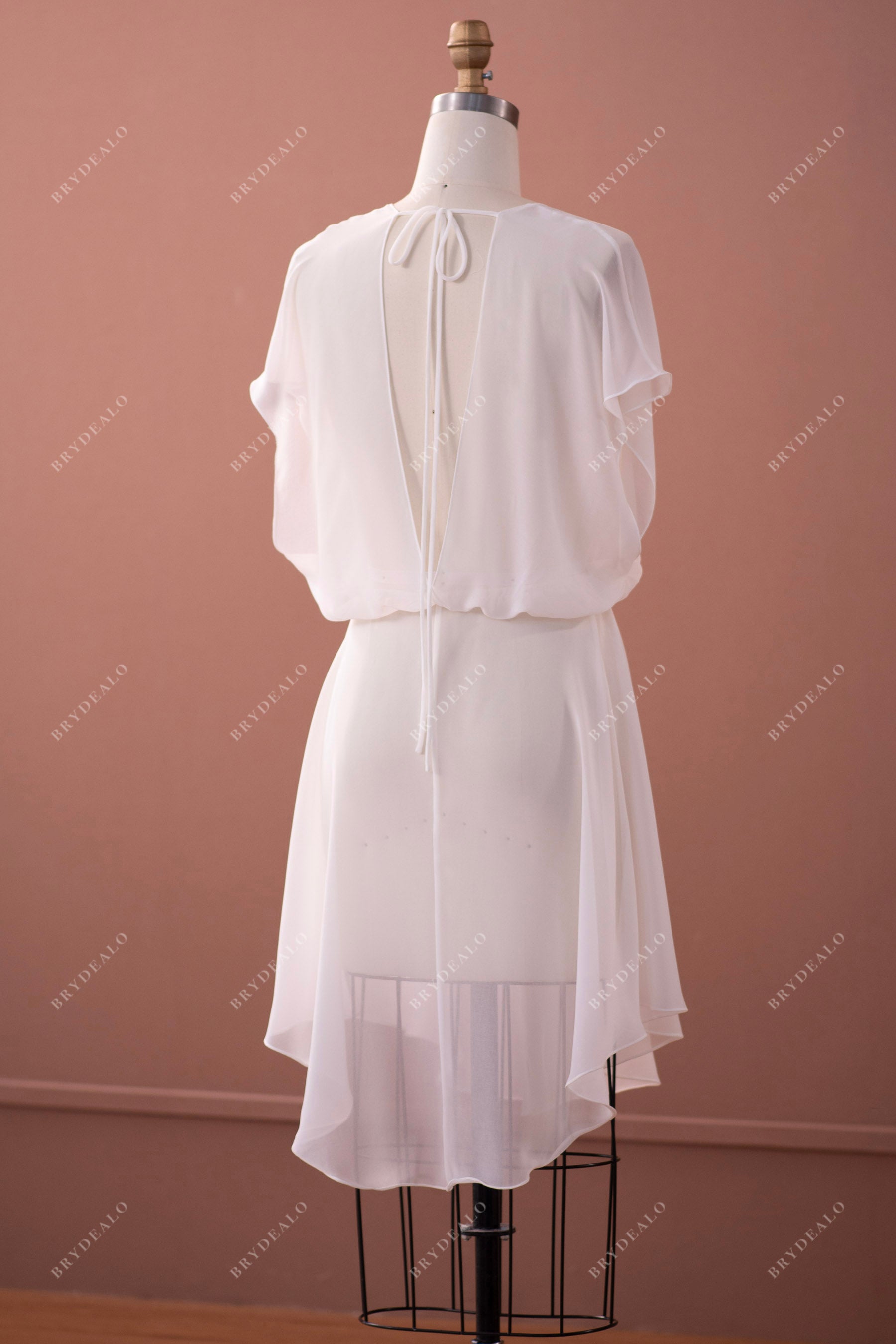 loose bodice chiffon bridal jacket