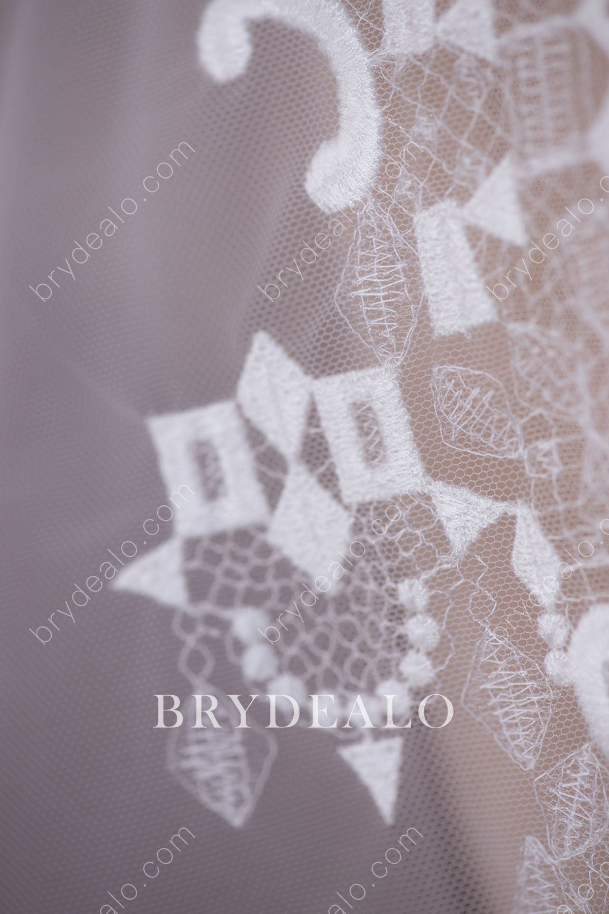 Lovely Geometric Designer Lace Fabric Online