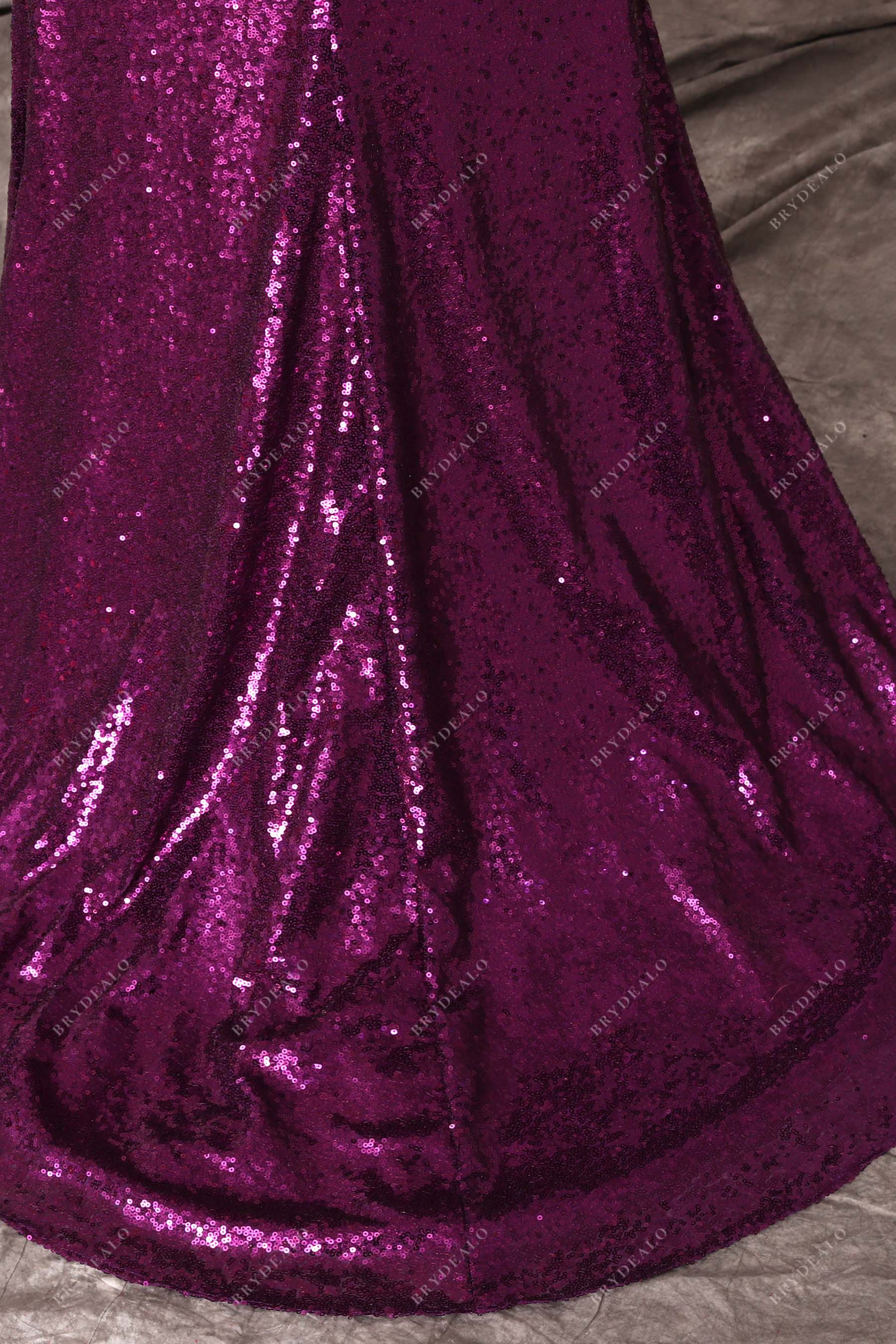 mermaid short train prom gown