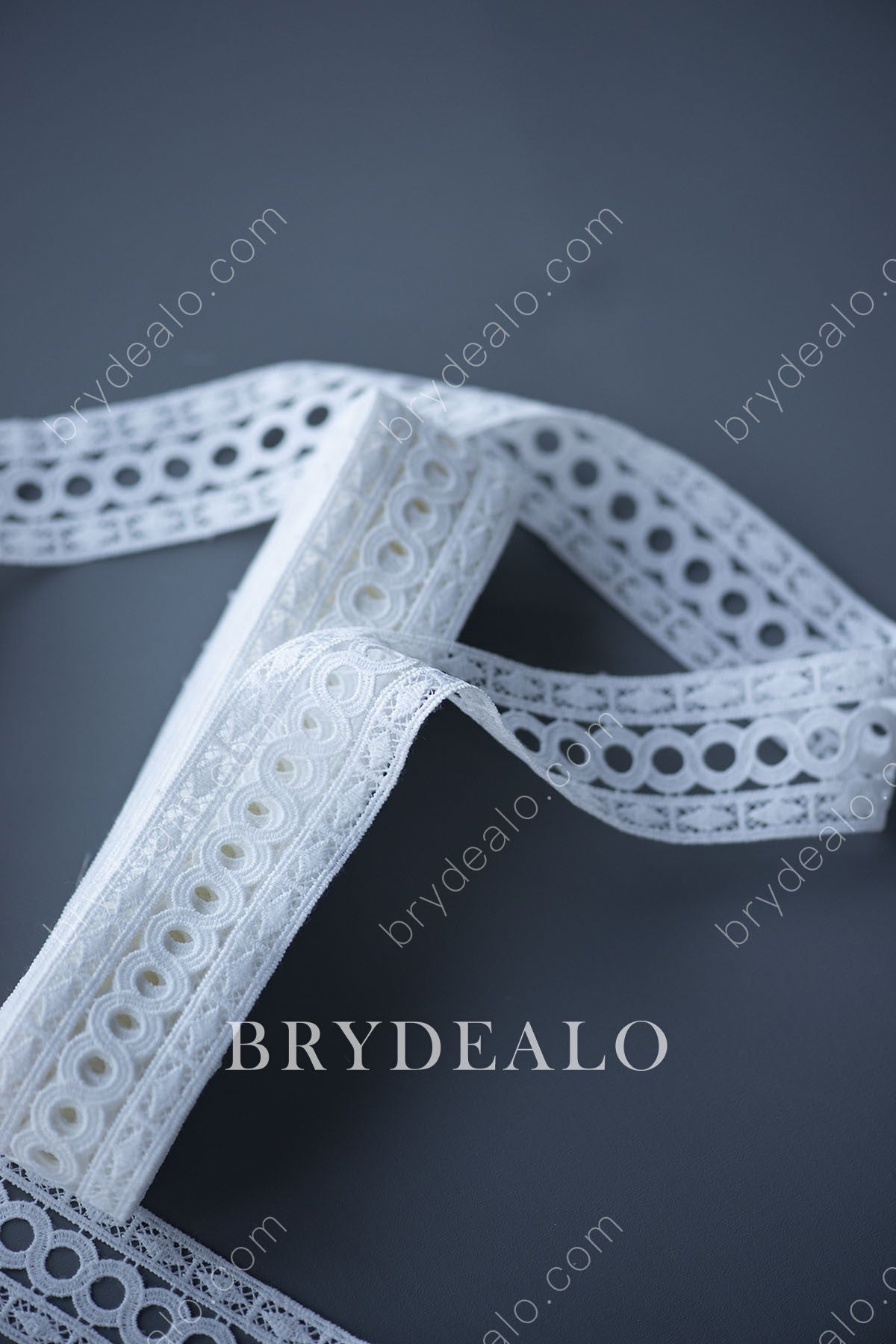 Circle Hole Ivory Chemical Lace Trimming