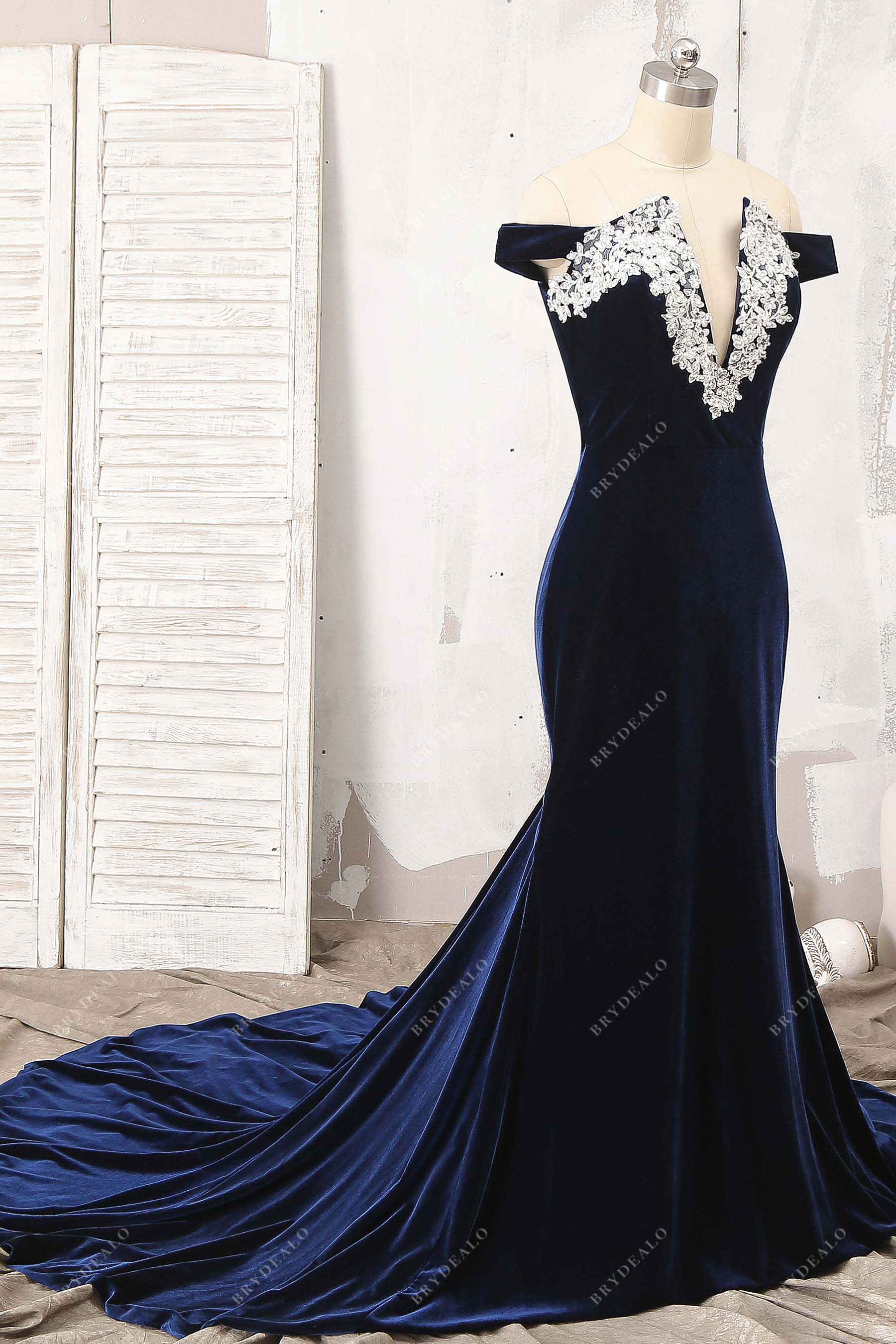 off-shoulder mermaid dress