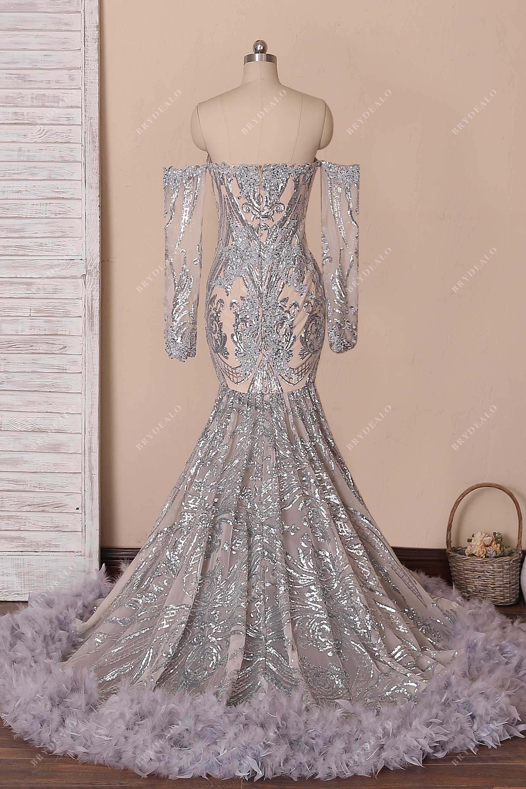 off-shoulder mermaid prom dress