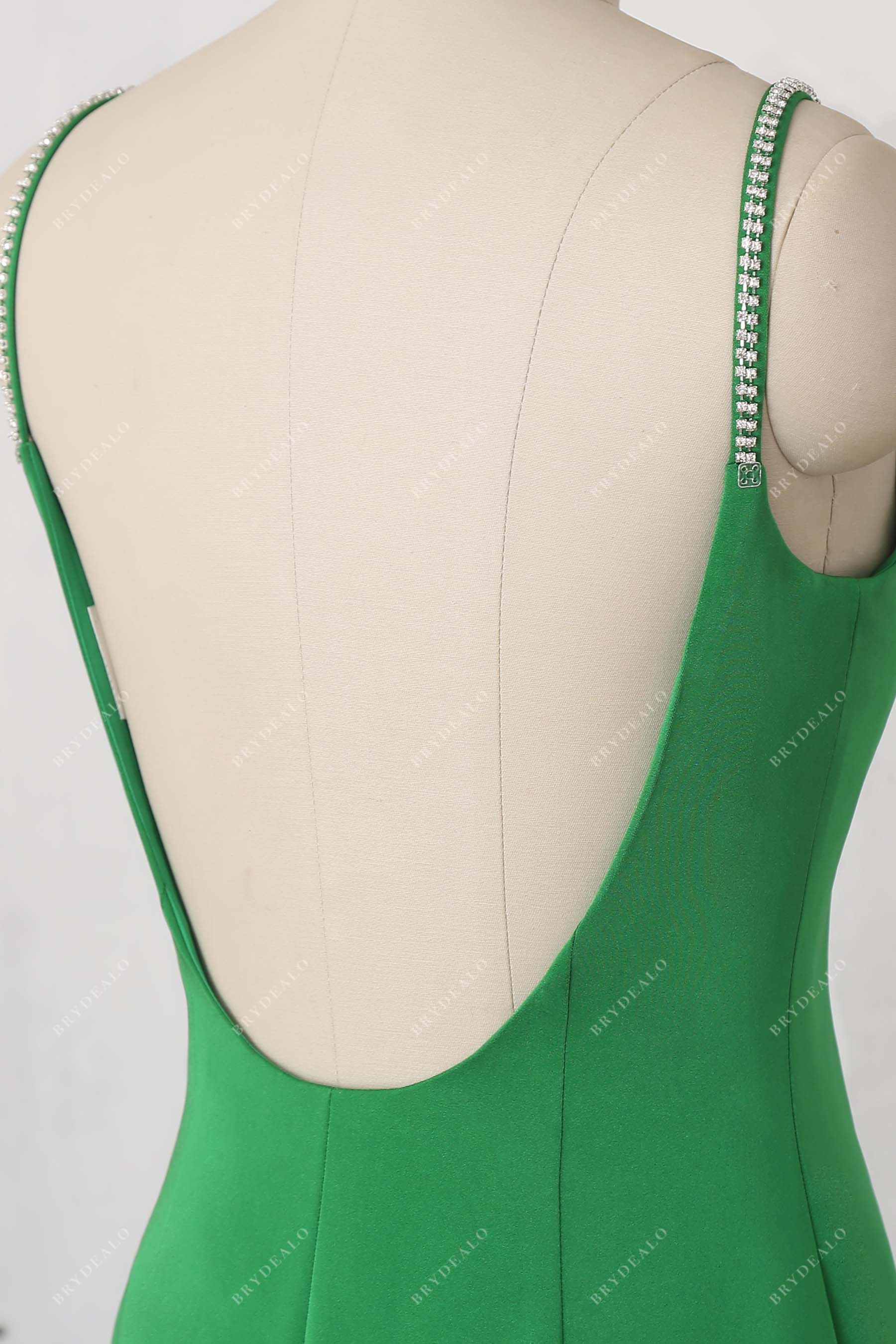 open back beaded straps dress