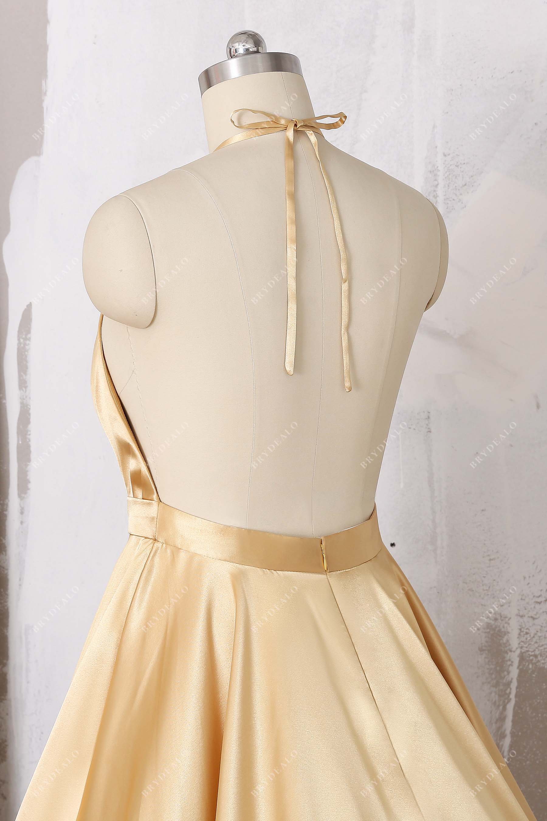 open back charmeuse dress