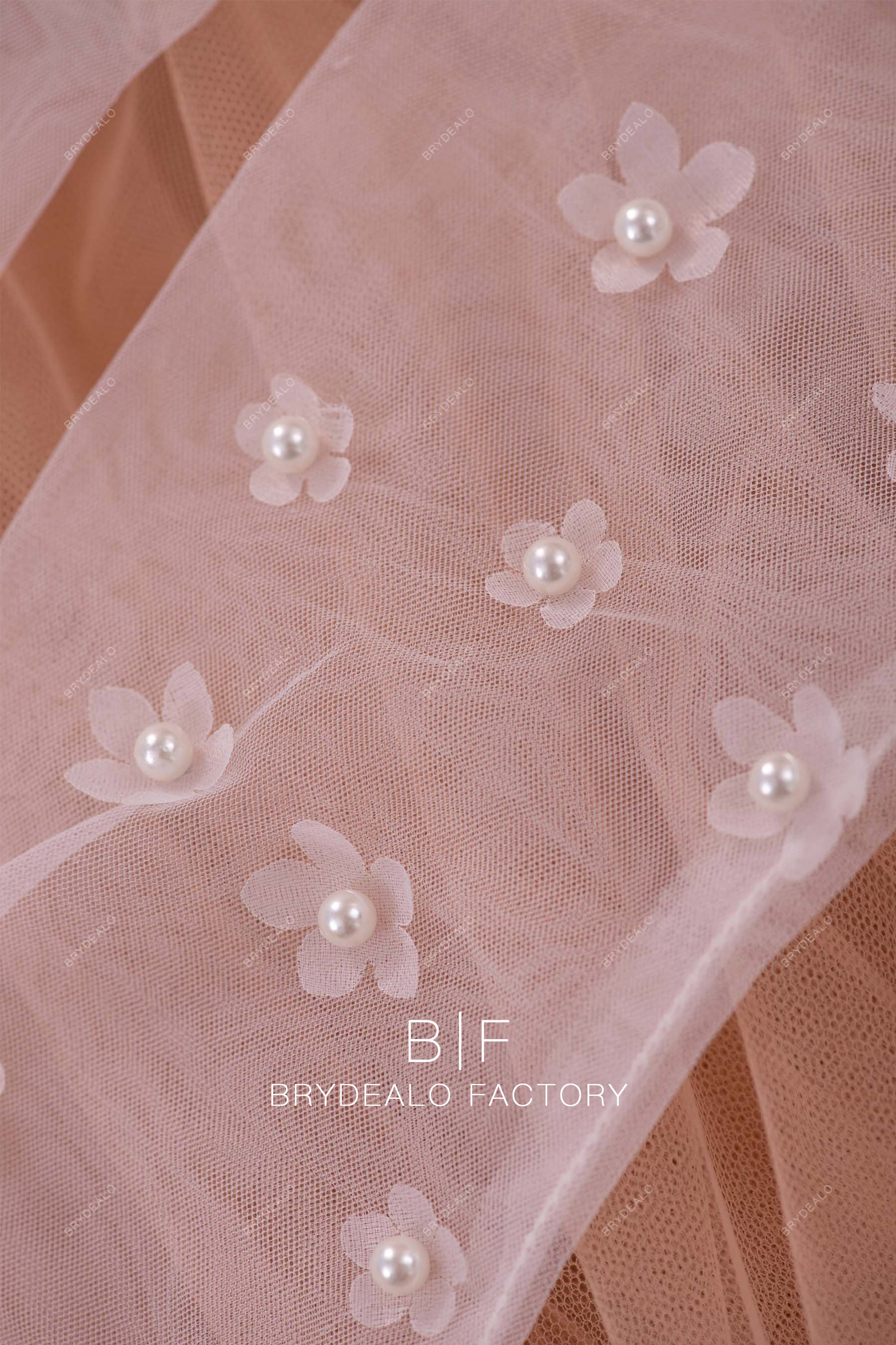 organza flower bridal gloves