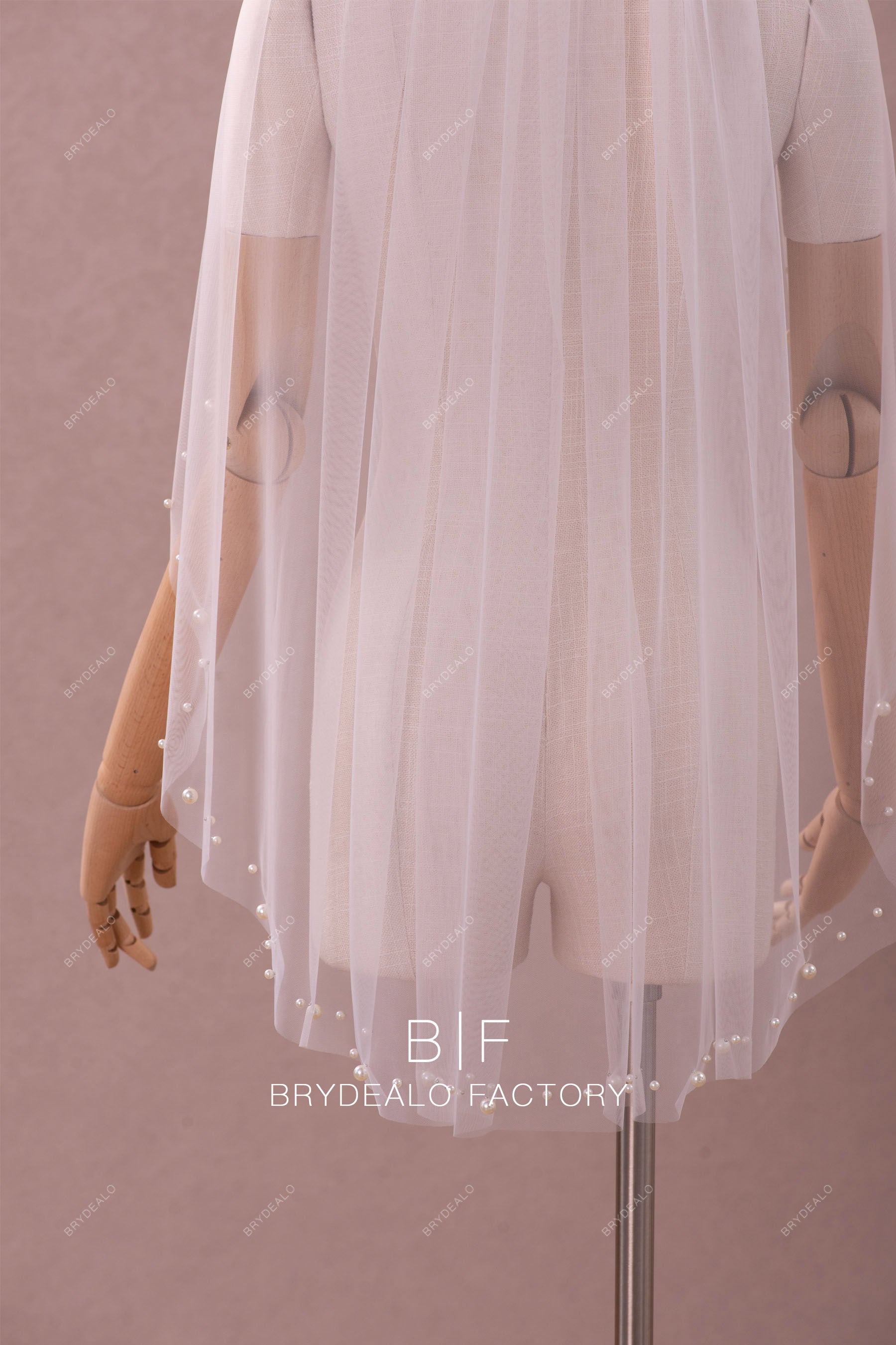 pearl edge wedding veil