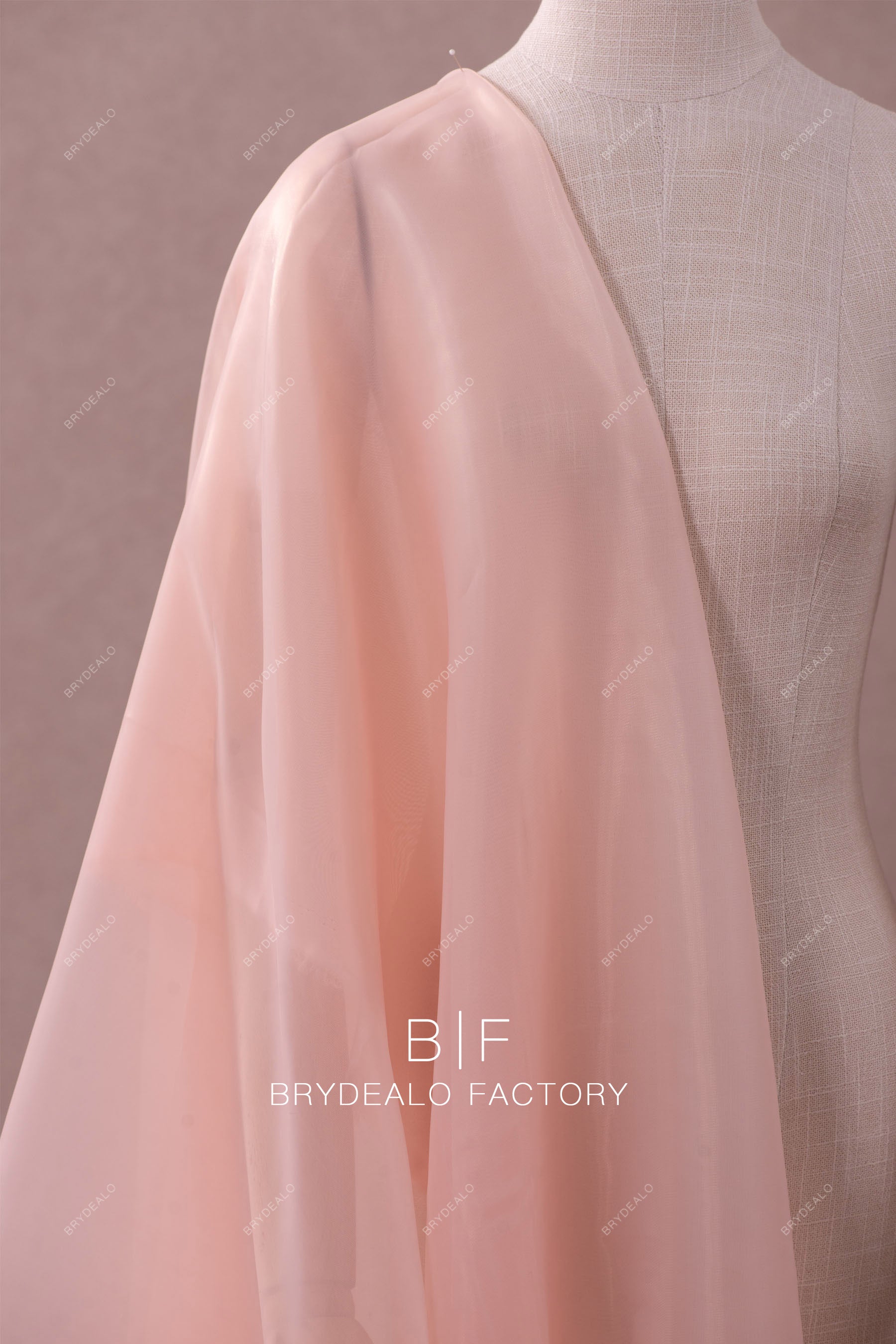 pearl pink organza satin fabric
