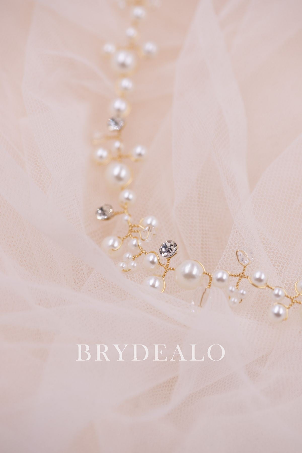 Fairy Pearls Rhinestones Bridal Headpiece for Wholesale