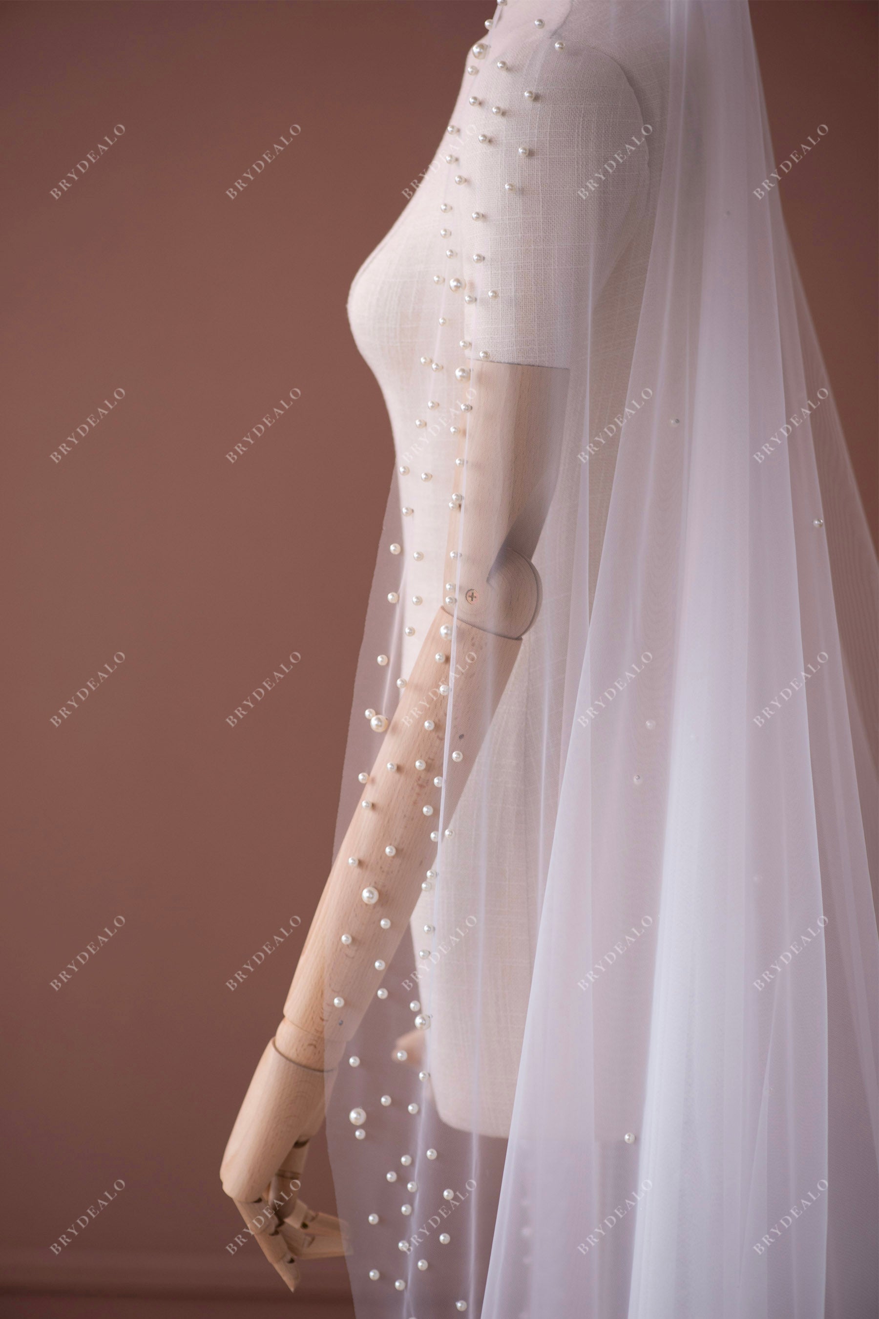 pearl wedding veil
